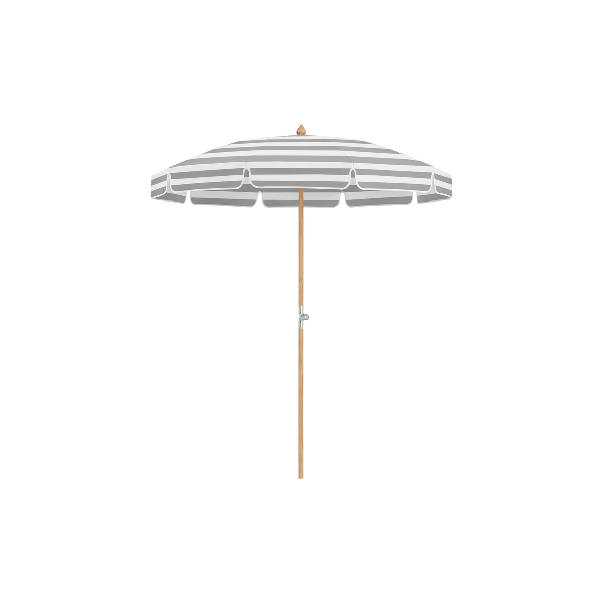 Glatz Alexo Sonnenschirm – mit Volant SQ5: 555 Grey Stripe