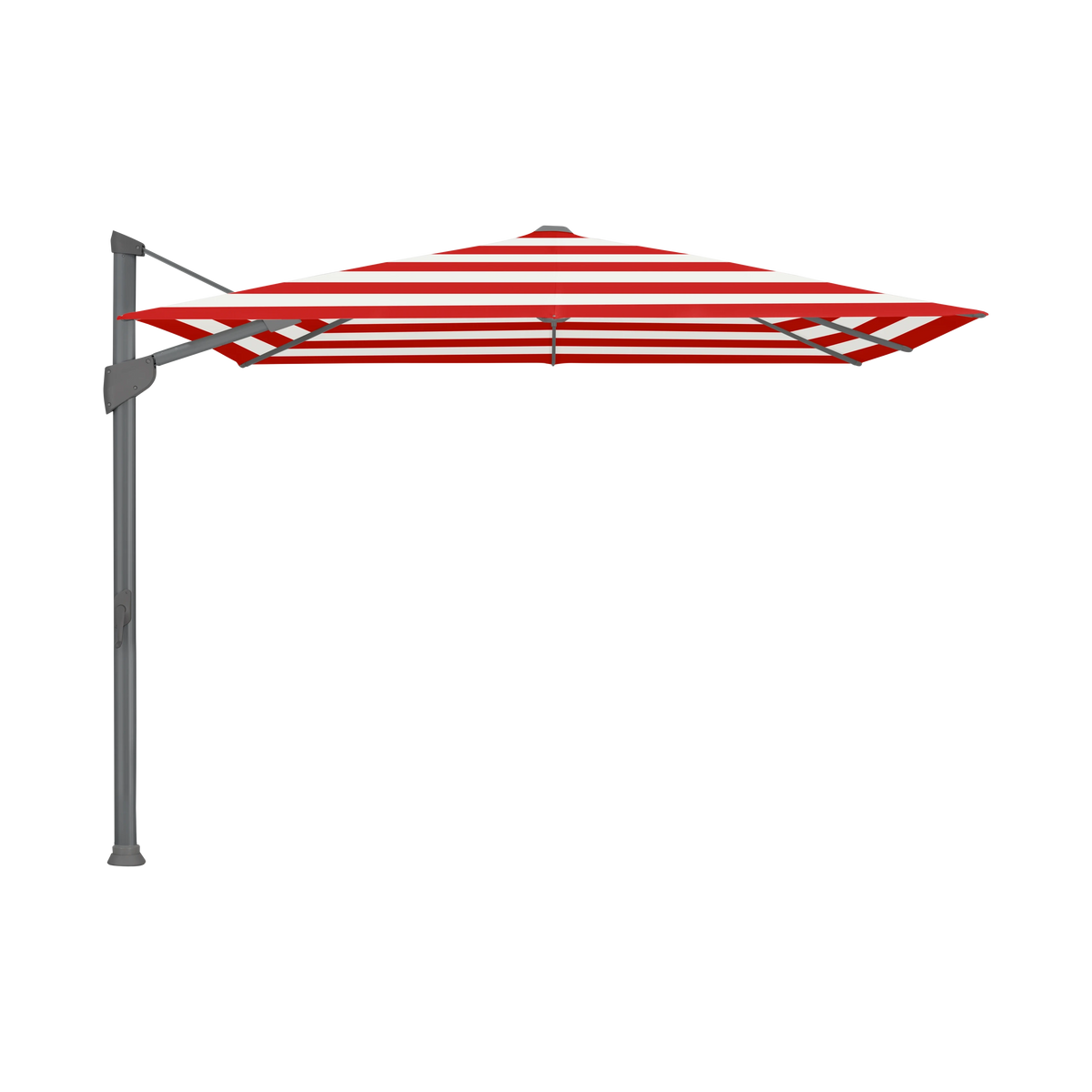 Glatz Fortano Sonnenschirm – Aluminium anthrazit SQ5: 800 Red Stripe