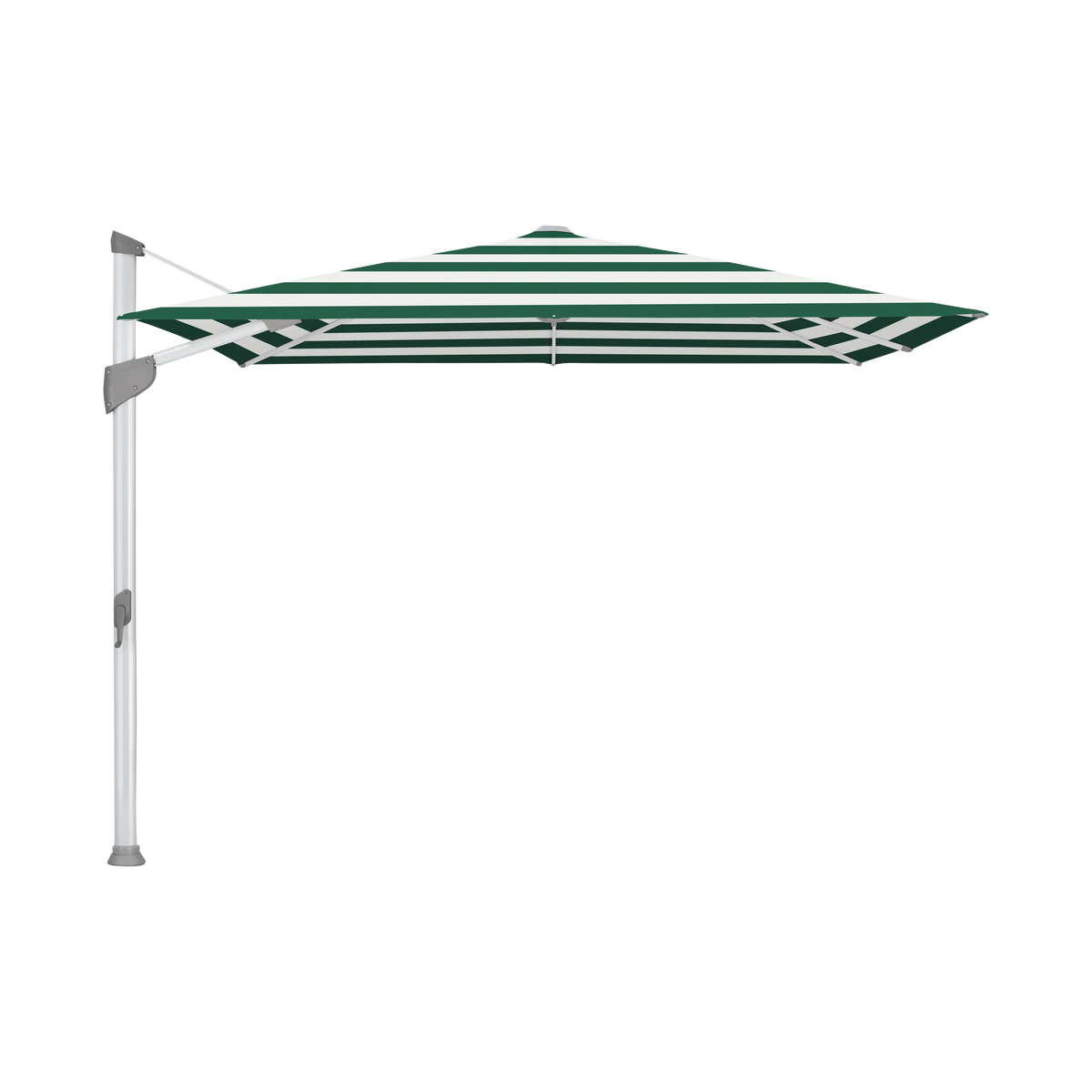 Glatz Fortano Sonnenschirm – Aluminium natureloxiert SQ5: 589 Green Stripe