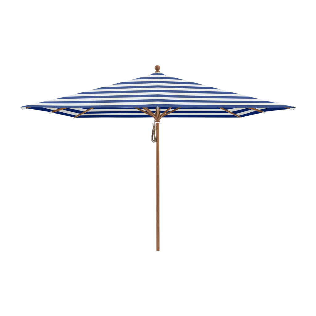 Glatz Piazza Sonnenschirm Holzoptik SQ5: 602 Blue Stripe