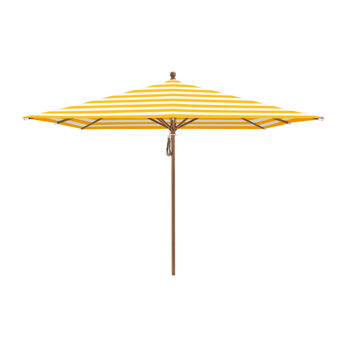 Glatz Piazza Sonnenschirm Holzoptik SQ5: 624 Yellow Stripe
