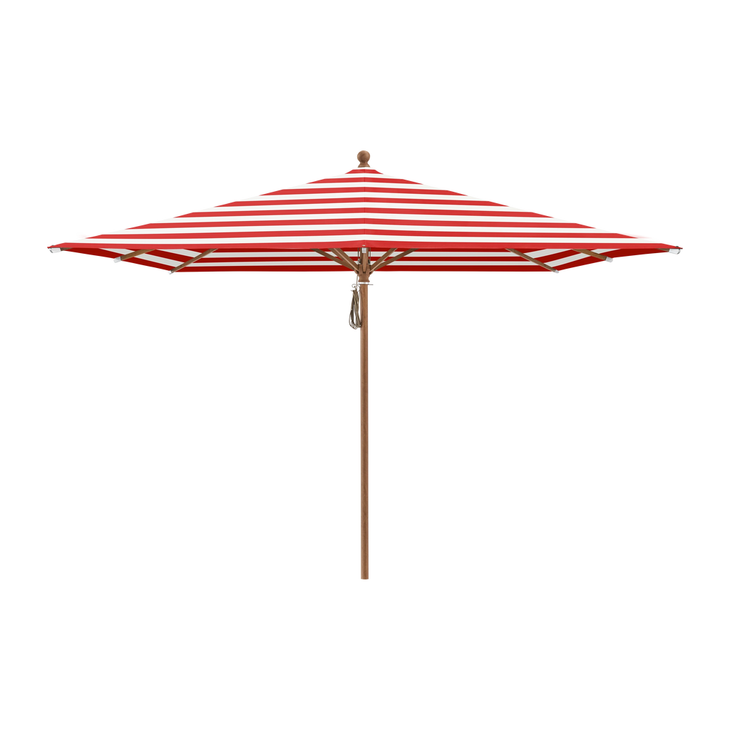 Glatz Piazza Sonnenschirm Holzoptik SQ5: 800 Red Stripe