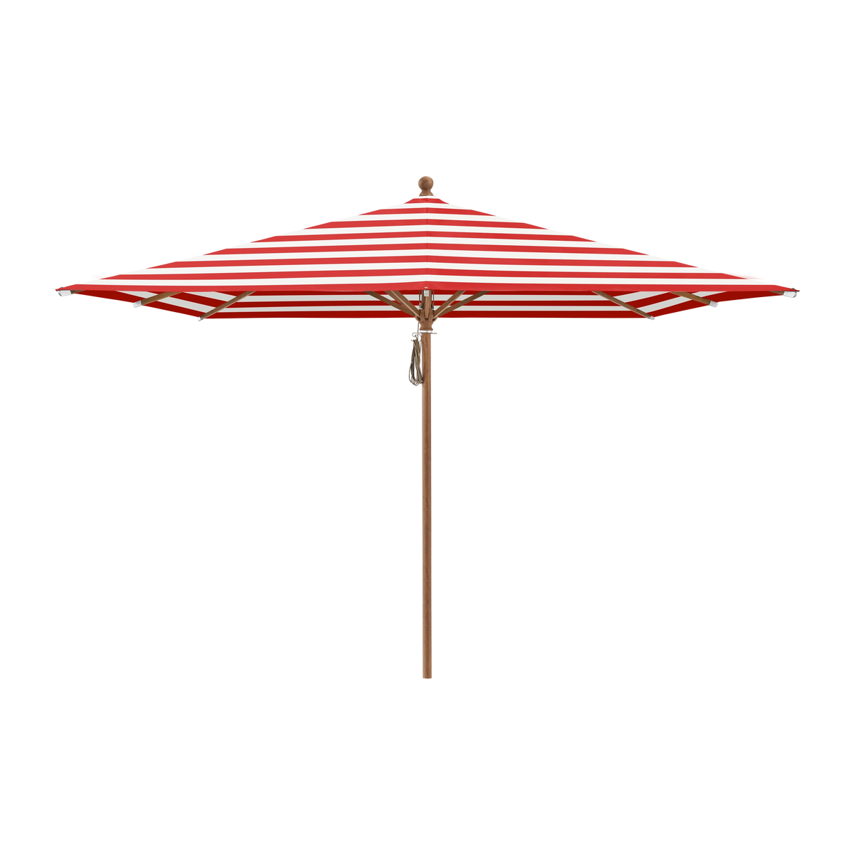 Glatz Piazza Sonnenschirm Holzoptik SQ5: 800 Red Stripe