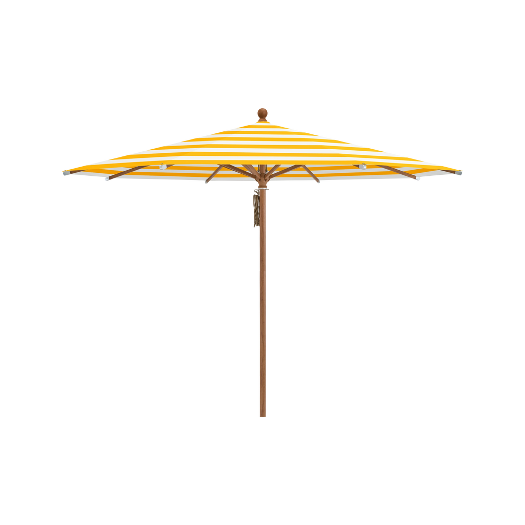 Glatz Piazza Sonnenschirm Holzoptik SQ5: 624 Yellow Stripe