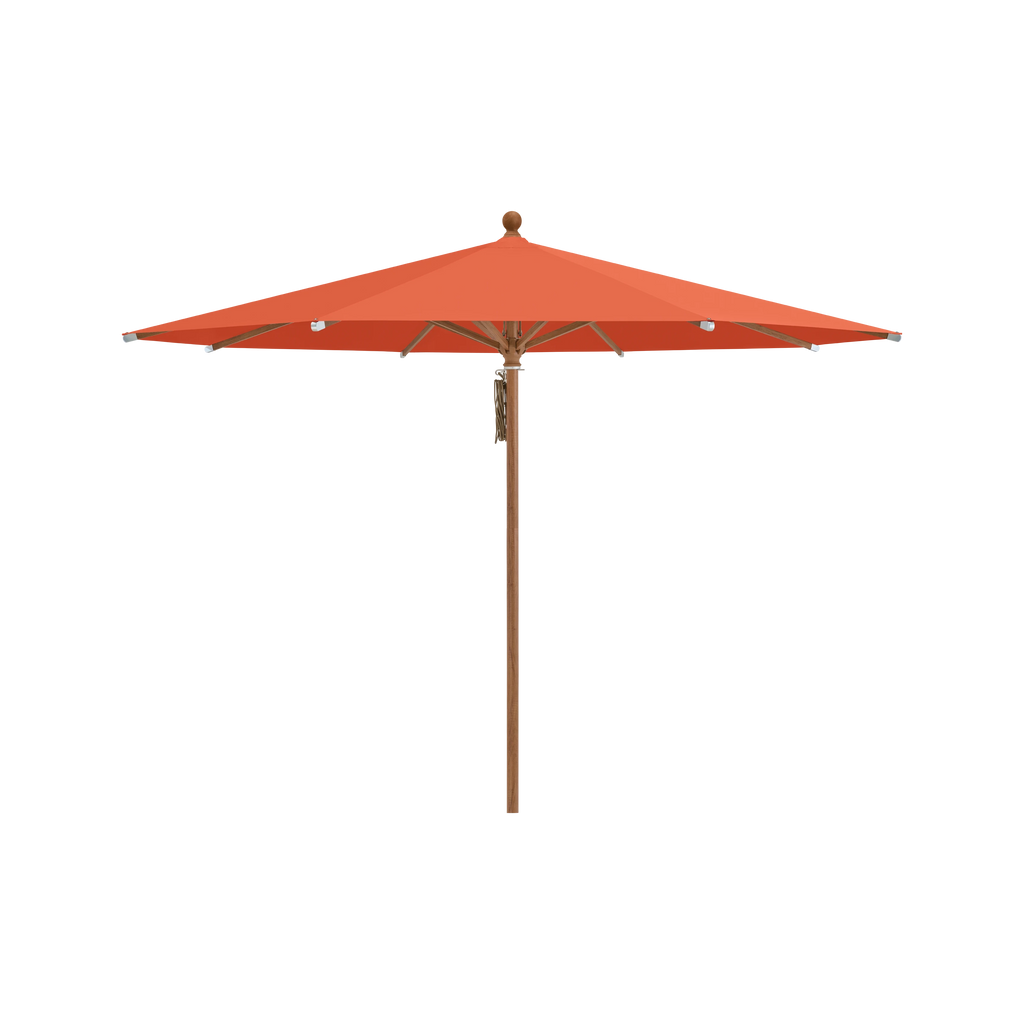 Glatz Piazza Sonnenschirm Holzoptik SQ5: 660 Papaya