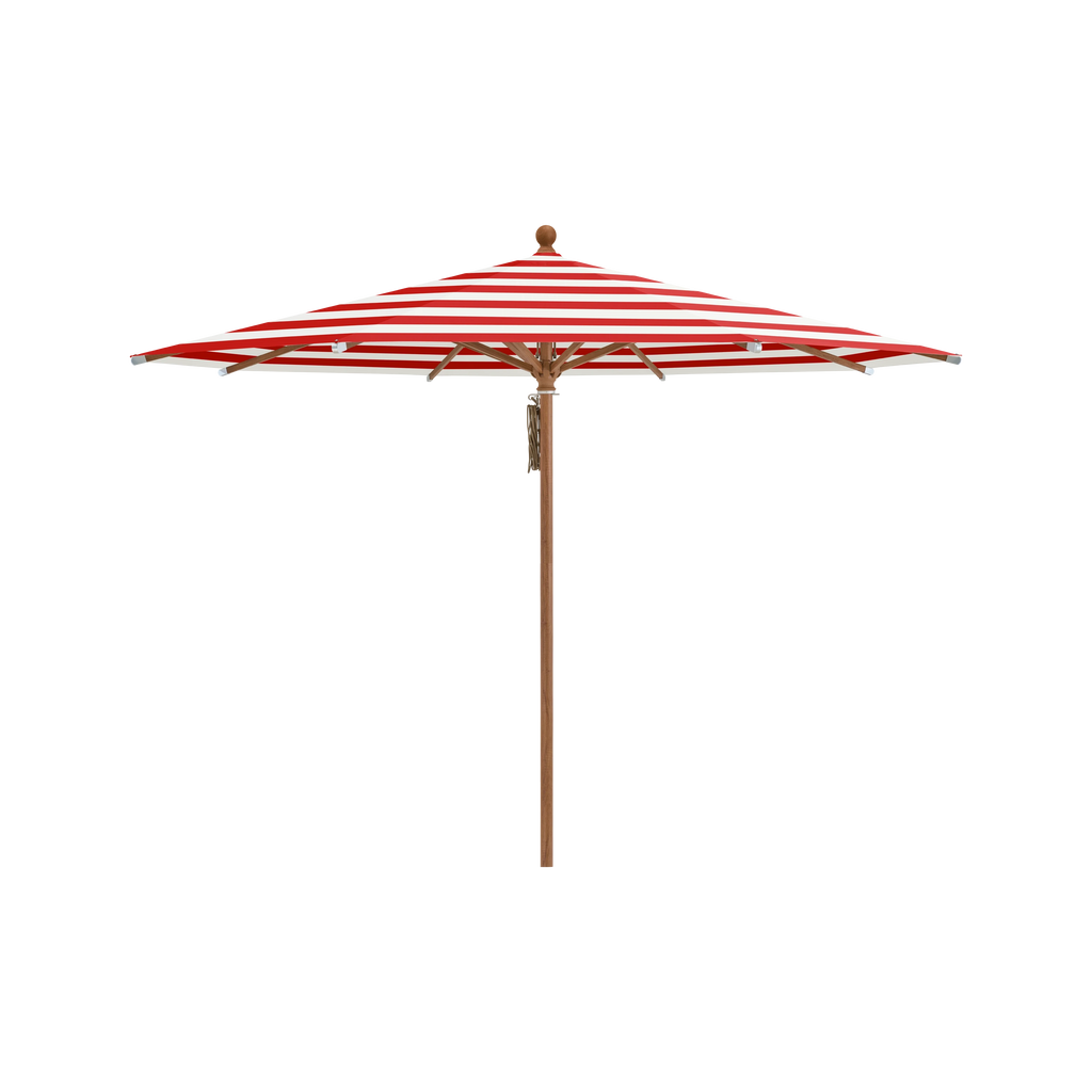 Glatz Piazza Sonnenschirm Holzoptik SQ5: 800 Red Stripe