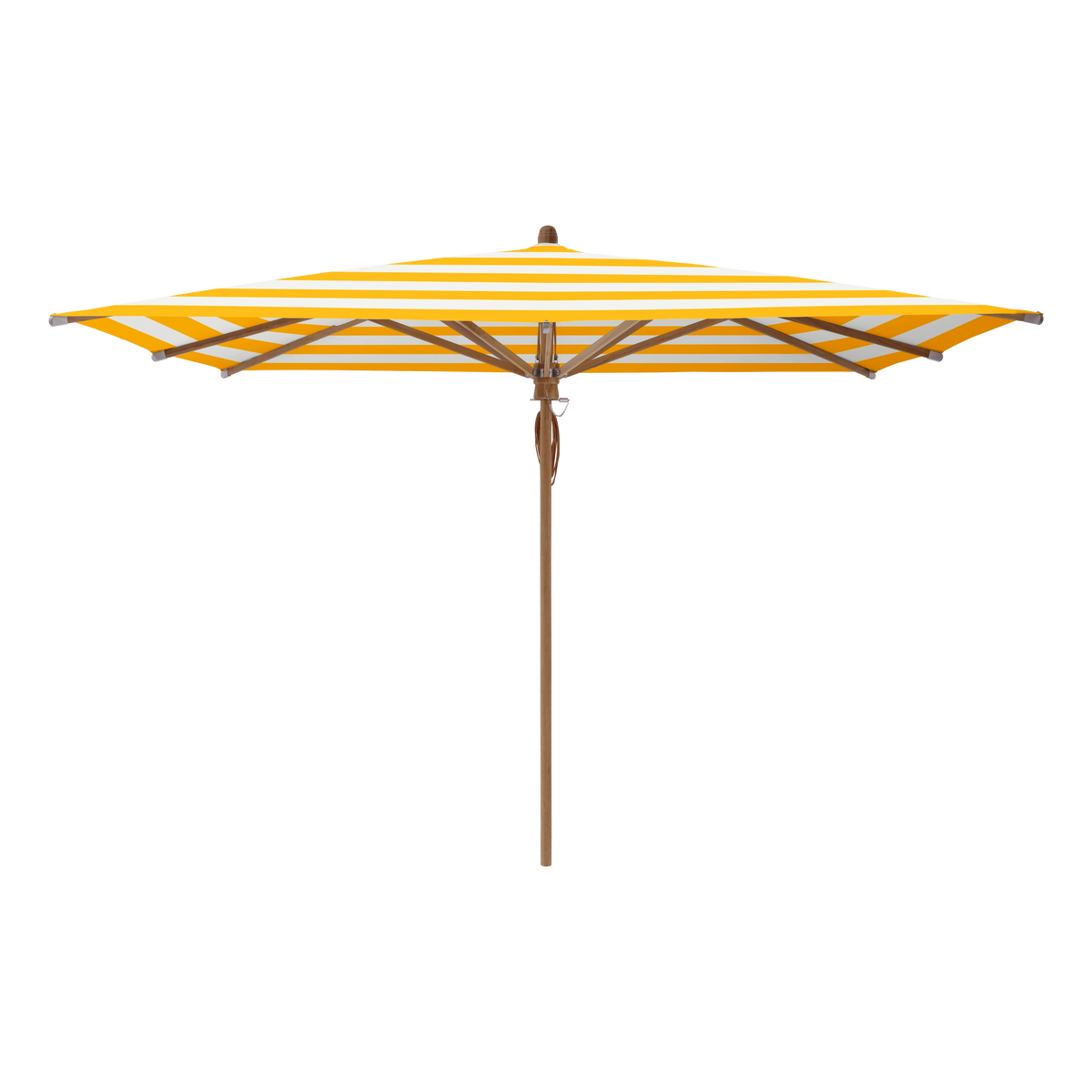 Glatz Teakwood Sonnenschirm SQ5: 624 Yellow Stripe