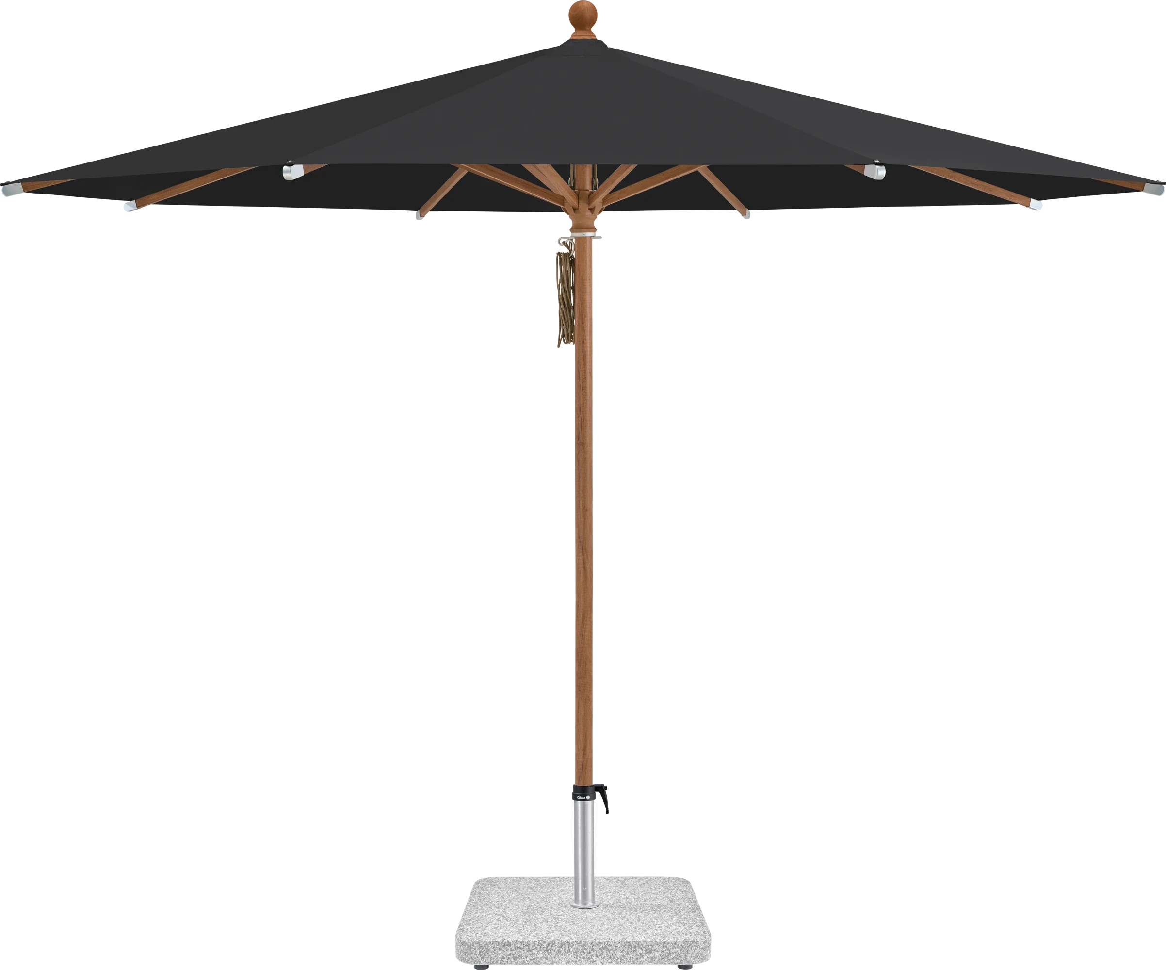 Sonnenschirm Piazza | Glatz – ⌀250cm SQ4: 408 Black