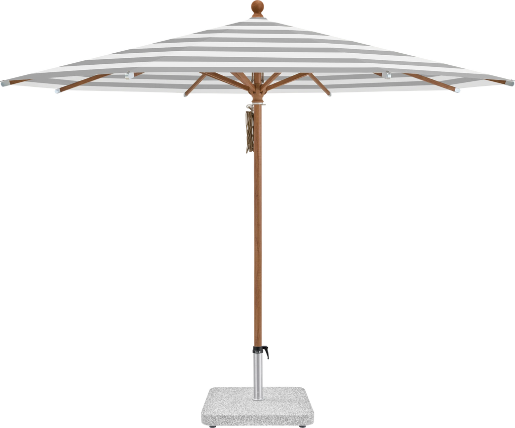 Sonnenschirm Piazza | Glatz – ⌀250cm SQ5: 555 Grey Stripe