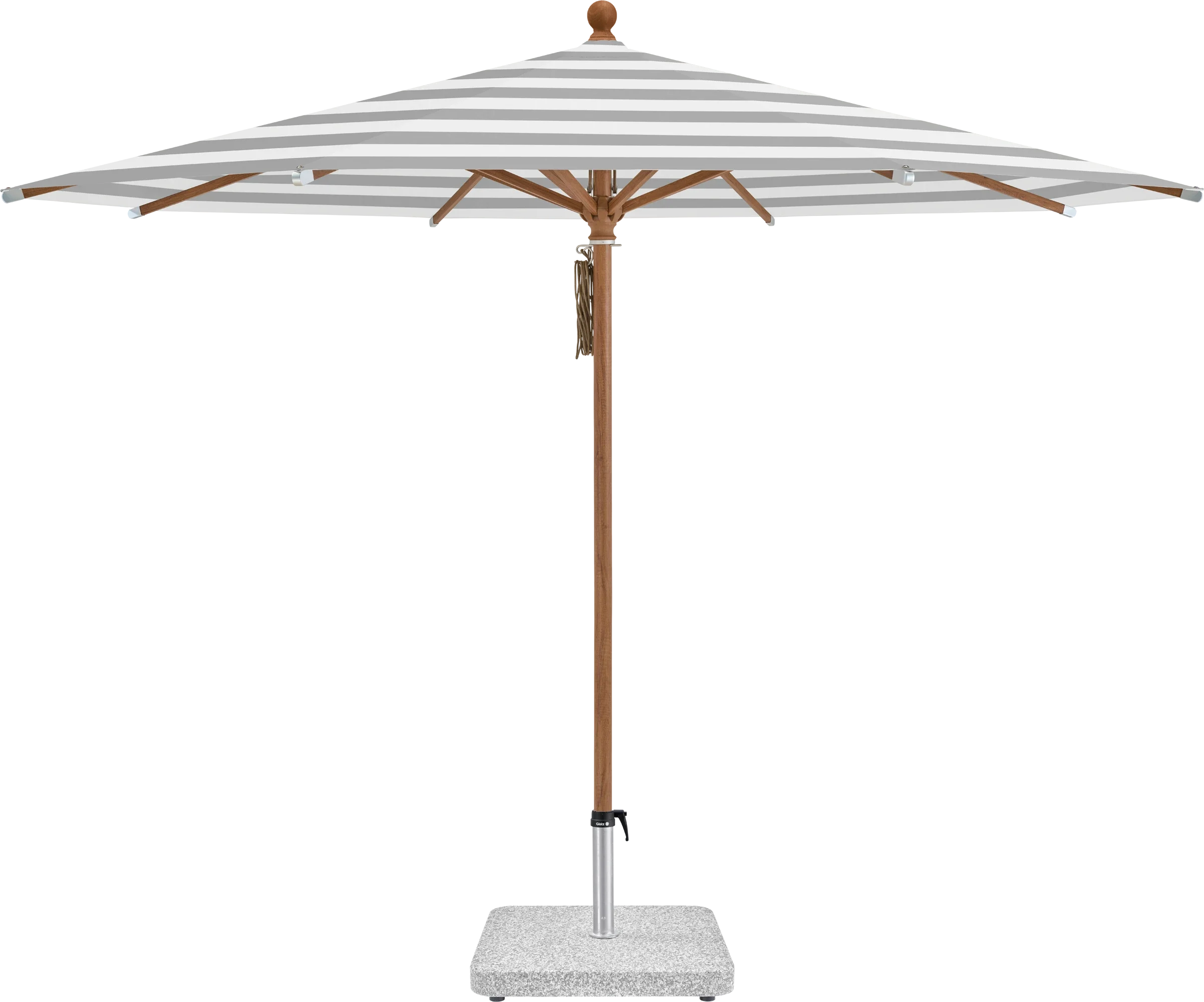 Sonnenschirm Piazza | Glatz – ⌀250cm SQ5: 555 Grey Stripe
