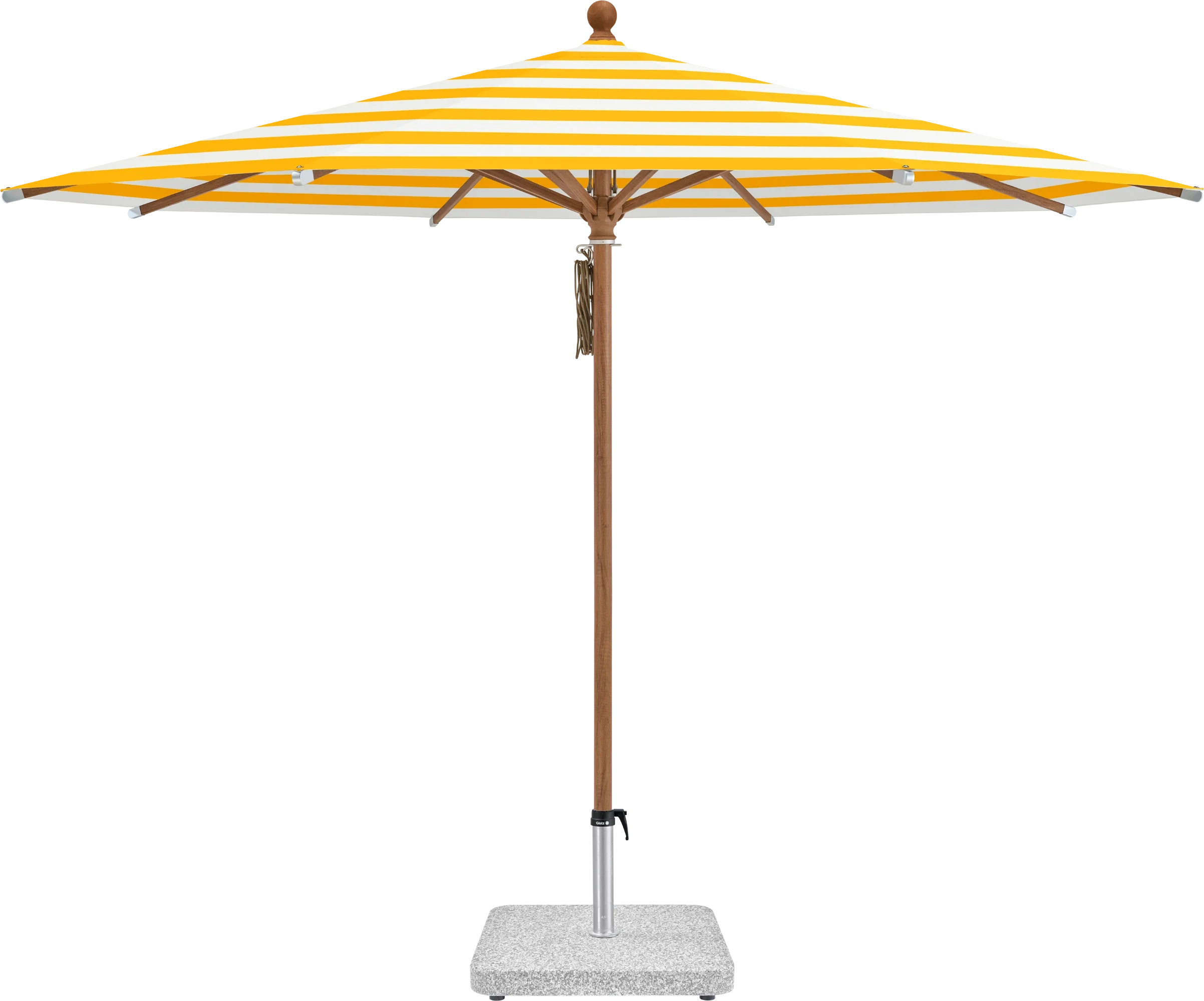 Sonnenschirm Piazza | Glatz – ⌀250cm SQ5: 624 Yellow Stripe
