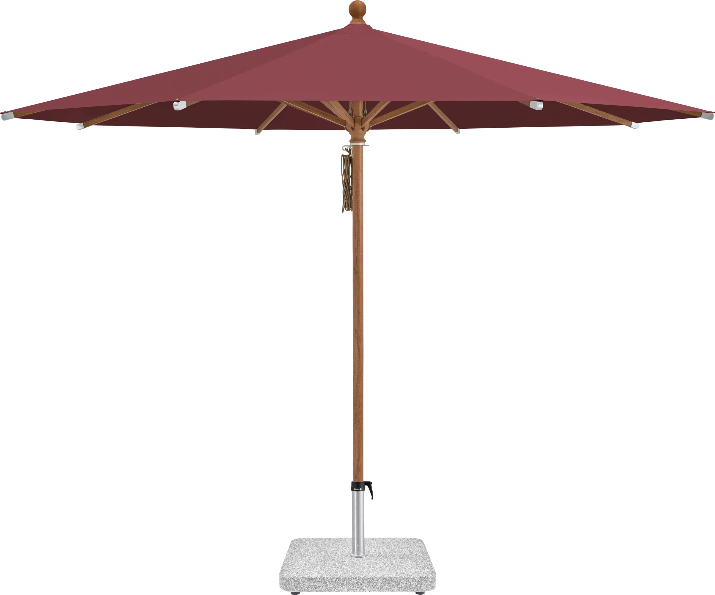 Sonnenschirm Piazza | Glatz – ⌀250cm SQ5: 644 Merlot