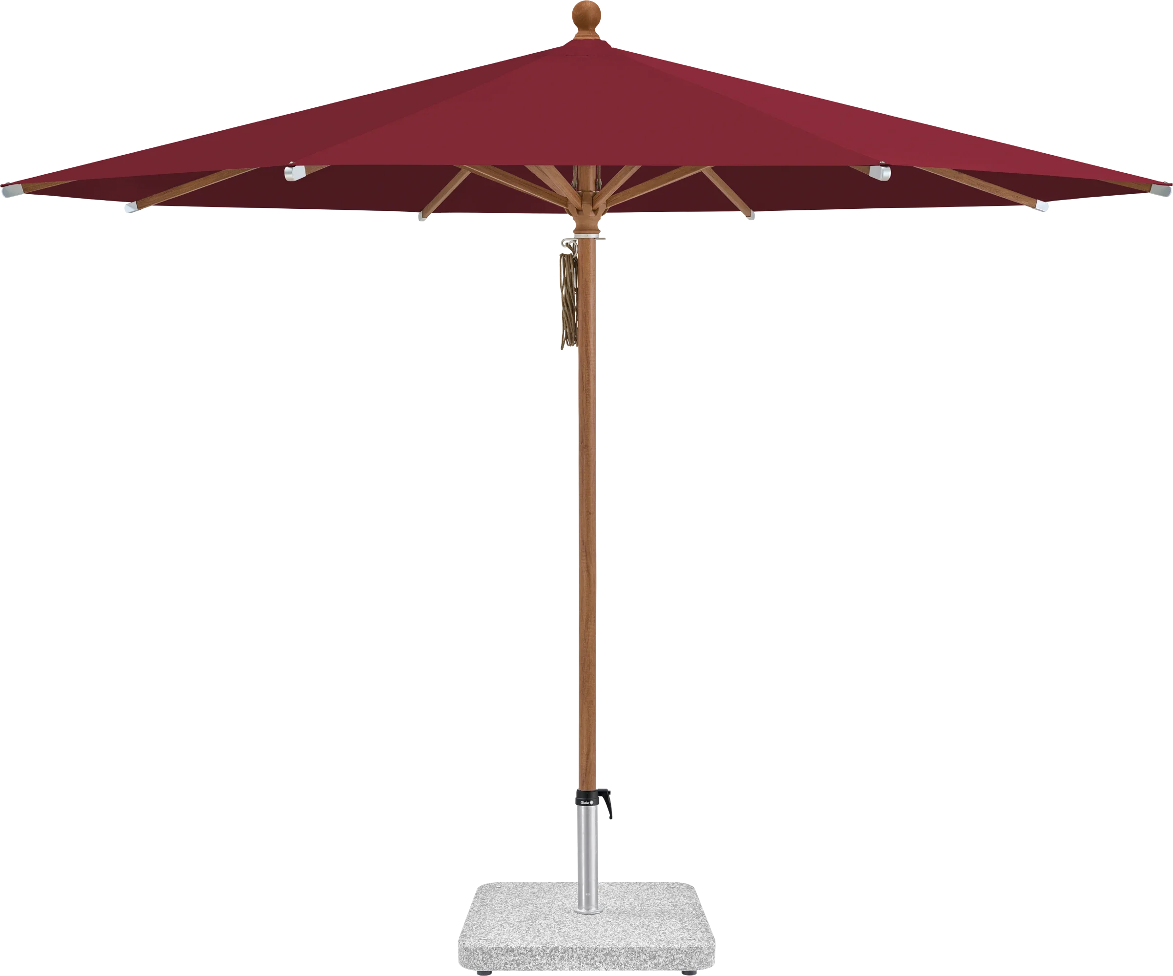 Sonnenschirm Piazza | Glatz – ⌀250cm SQ5: 645 Burgundy