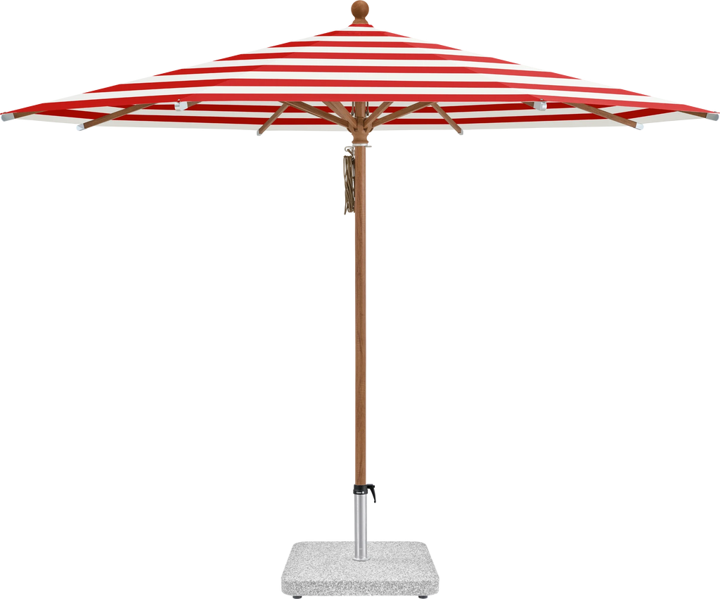 Sonnenschirm Piazza | Glatz – ⌀250cm SQ5: 800 Red Stripe
