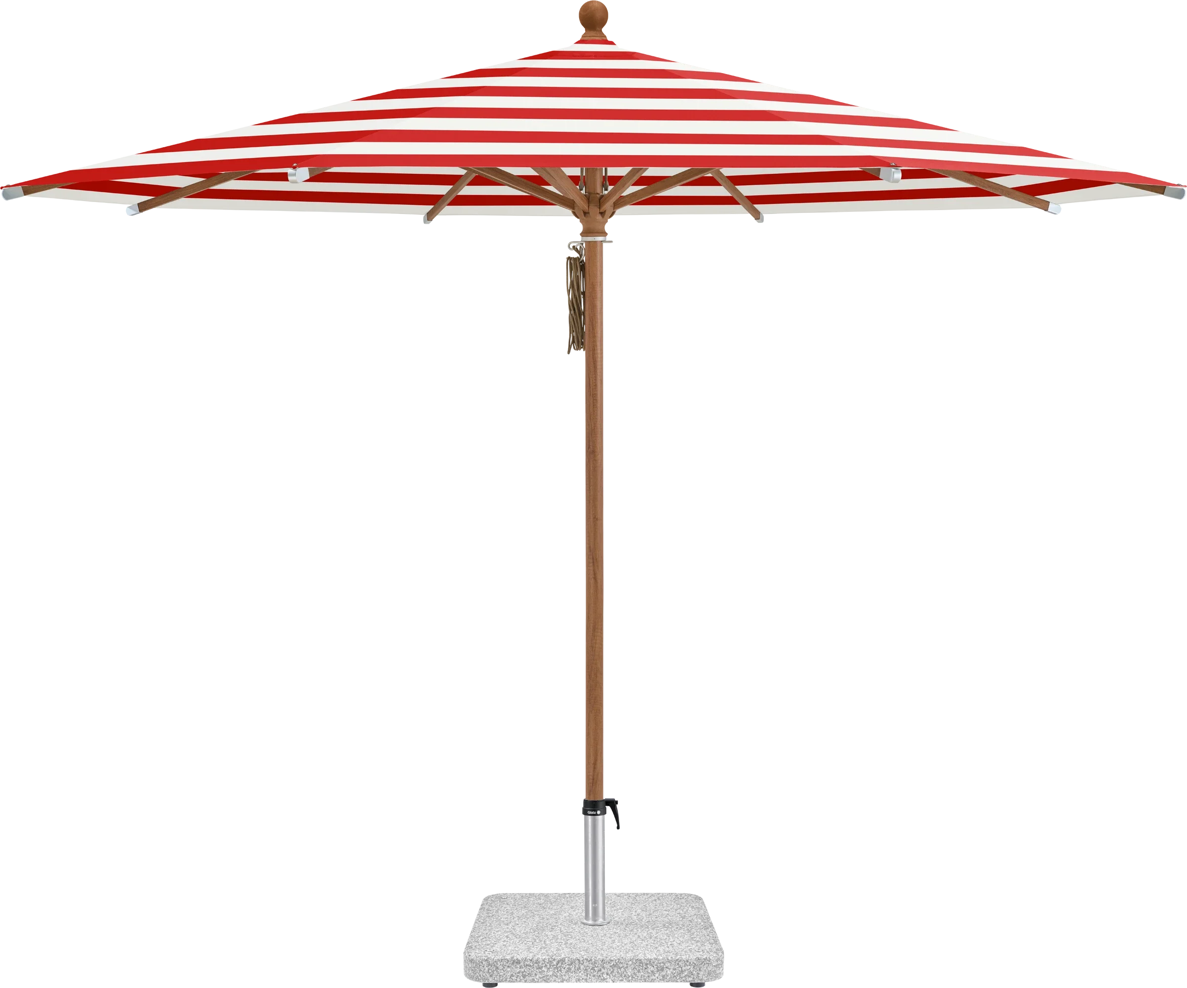 Sonnenschirm Piazza | Glatz – ⌀250cm SQ5: 800 Red Stripe
