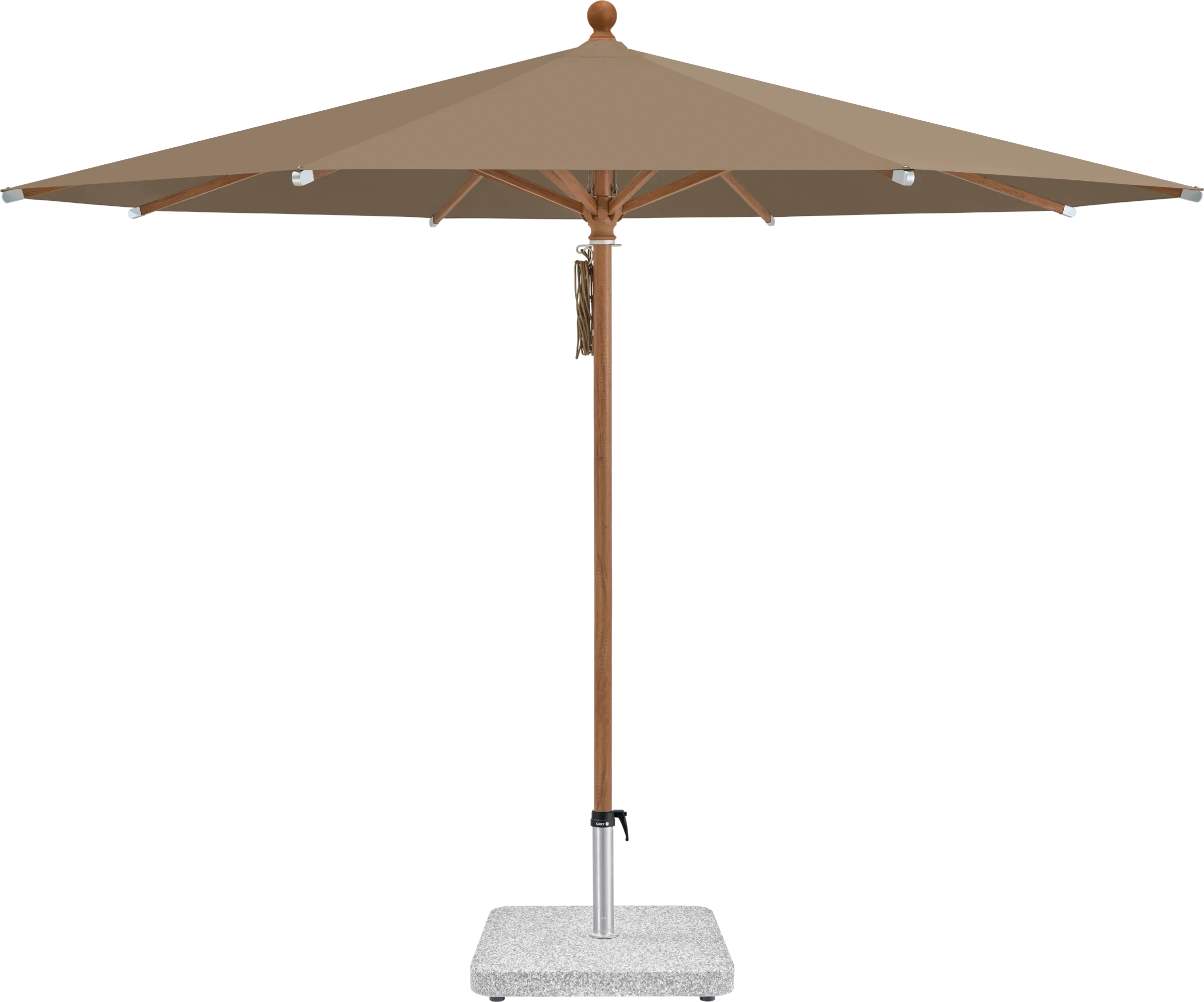 Sonnenschirm Piazza | Glatz – ⌀250cm SQ5: 805 Walnut