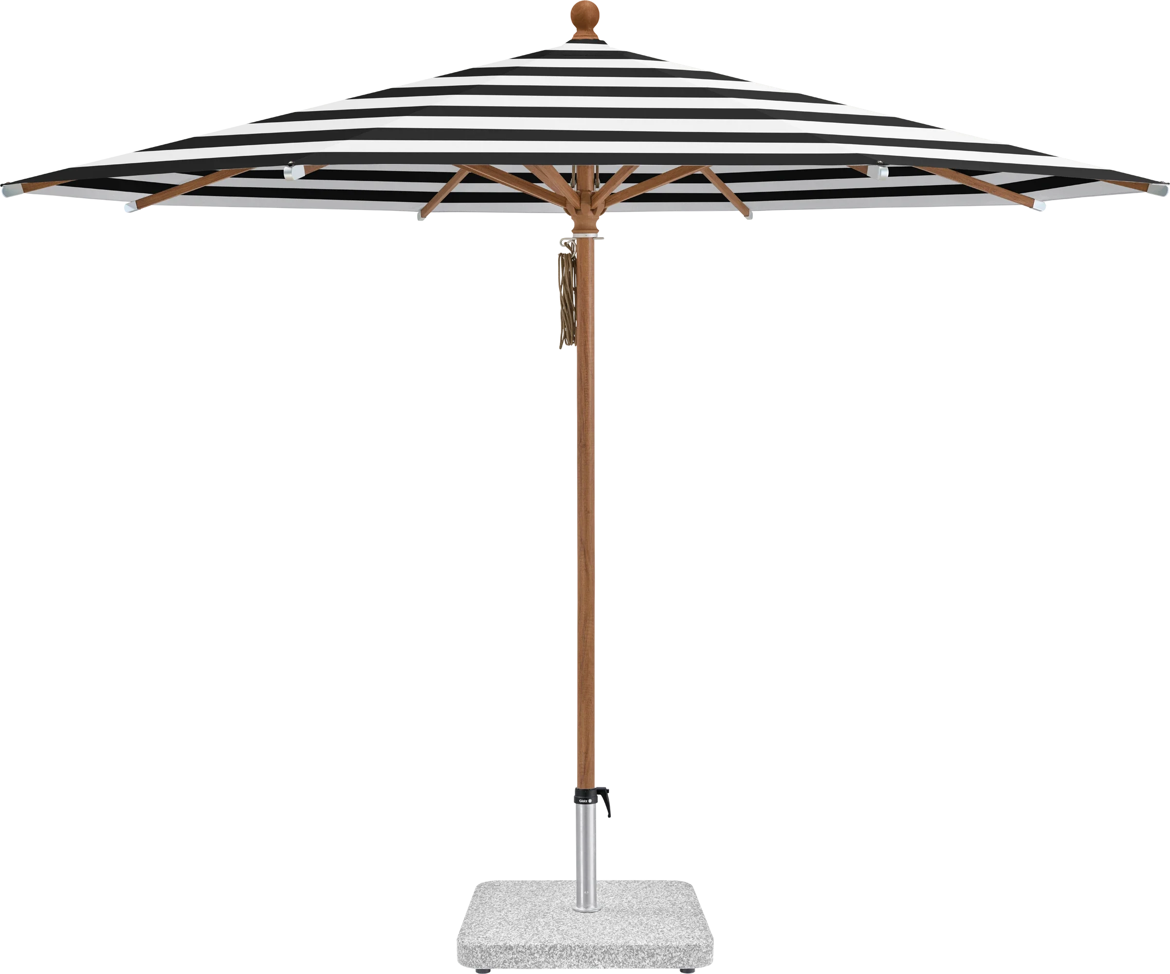 Sonnenschirm Piazza | Glatz – ⌀250cm SQ5: 810 Black Stripe