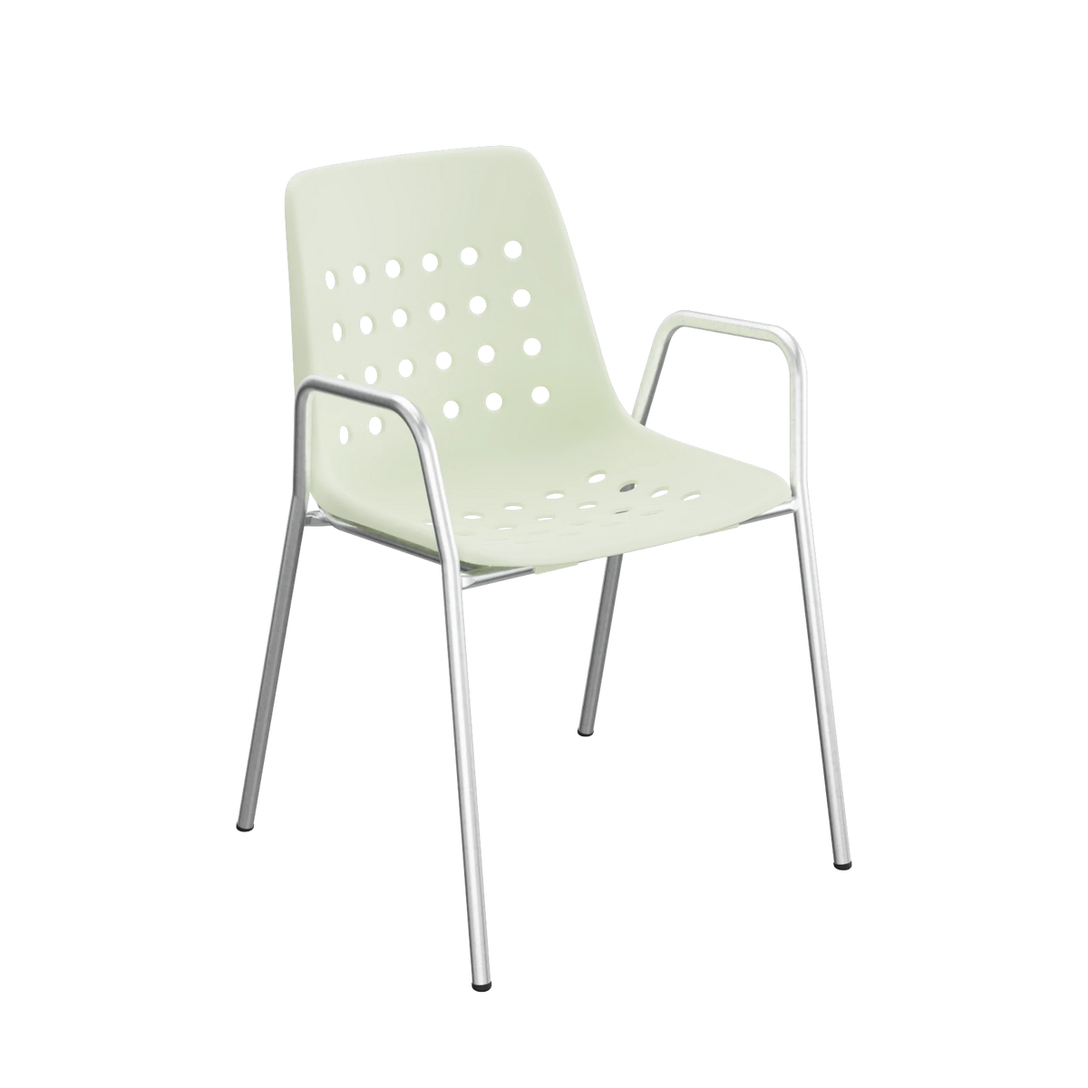 Schaffner Bermuda Schalenstuhl mit Armlehne feuerverzinkt Pastellgrün