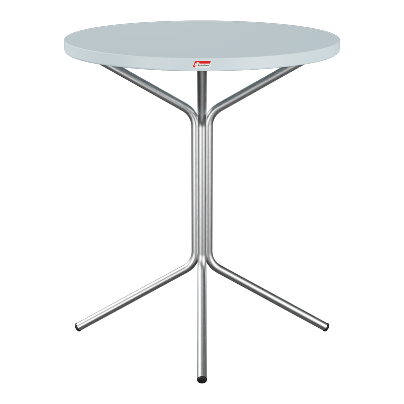 Schaffner PIX Metalltisch (H 72) – 70x70 feuerverzinkt (Fuss) Buchsbaumgelb