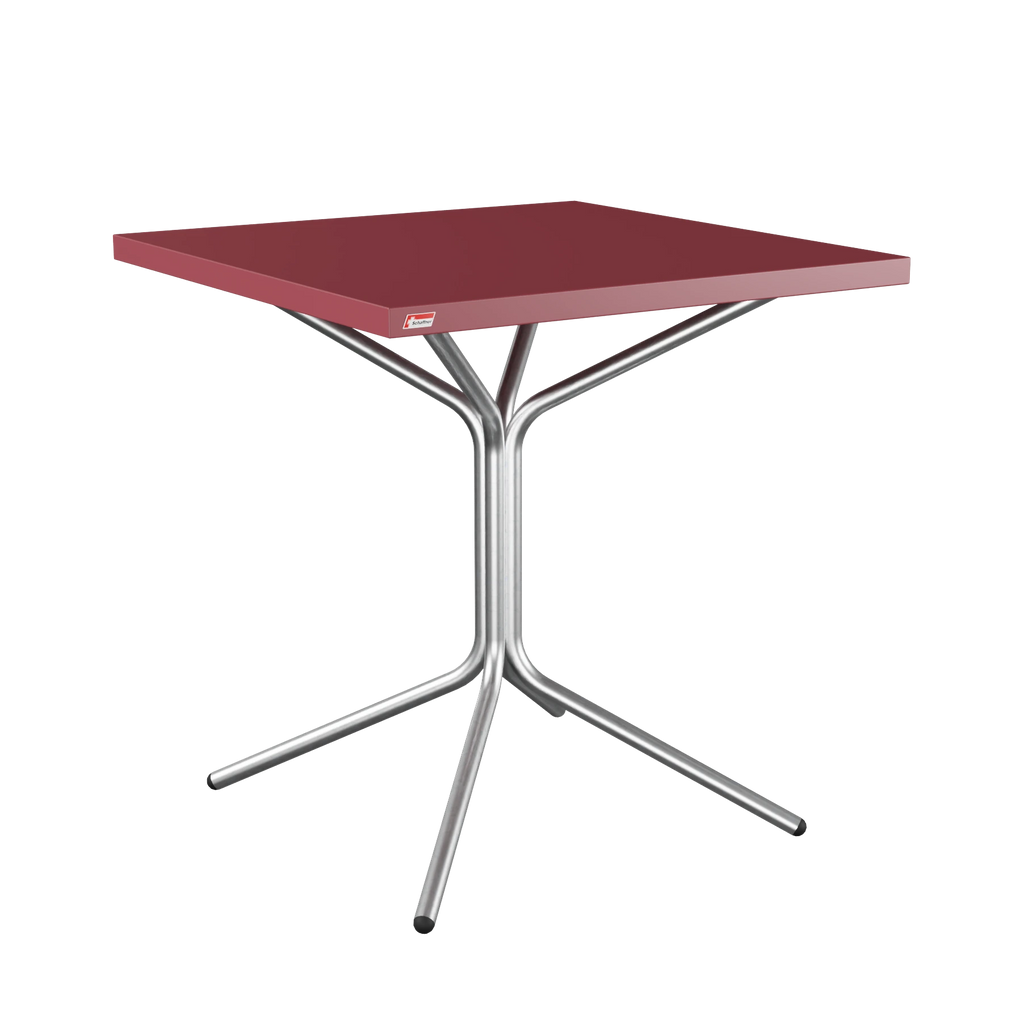 Schaffner PIX Metalltisch (H 72) 70x70 feuerverzinkt Bordeaux