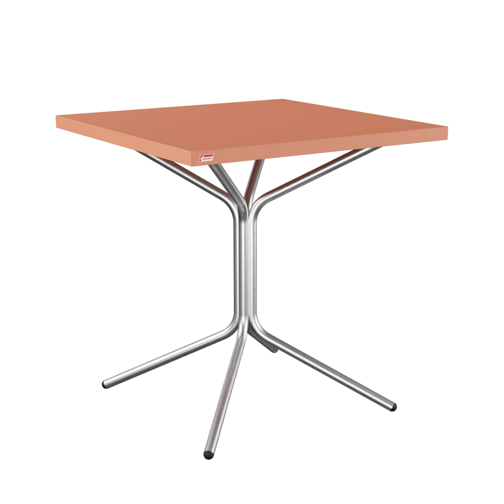 Schaffner PIX Metalltisch (H 72) 70x70 feuerverzinkt Terracotta