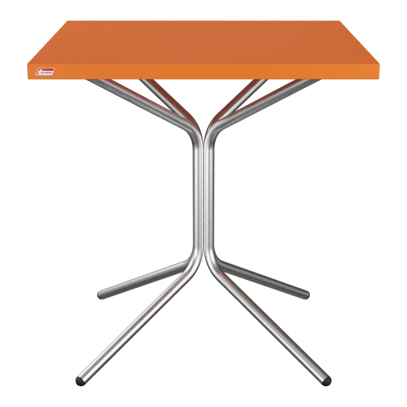 Schaffner PIX Metalltisch (H 72) – 70x70 beschichtet Orange