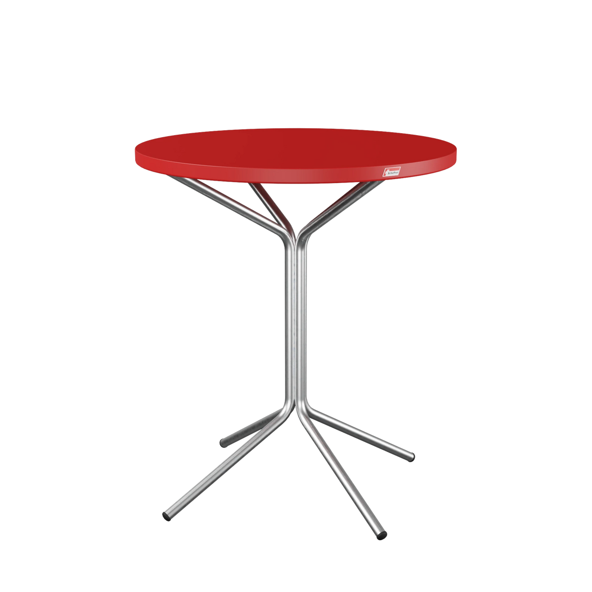 Schaffner PIX Metalltisch (H 72) ø60 feuerverzinkt Rot
