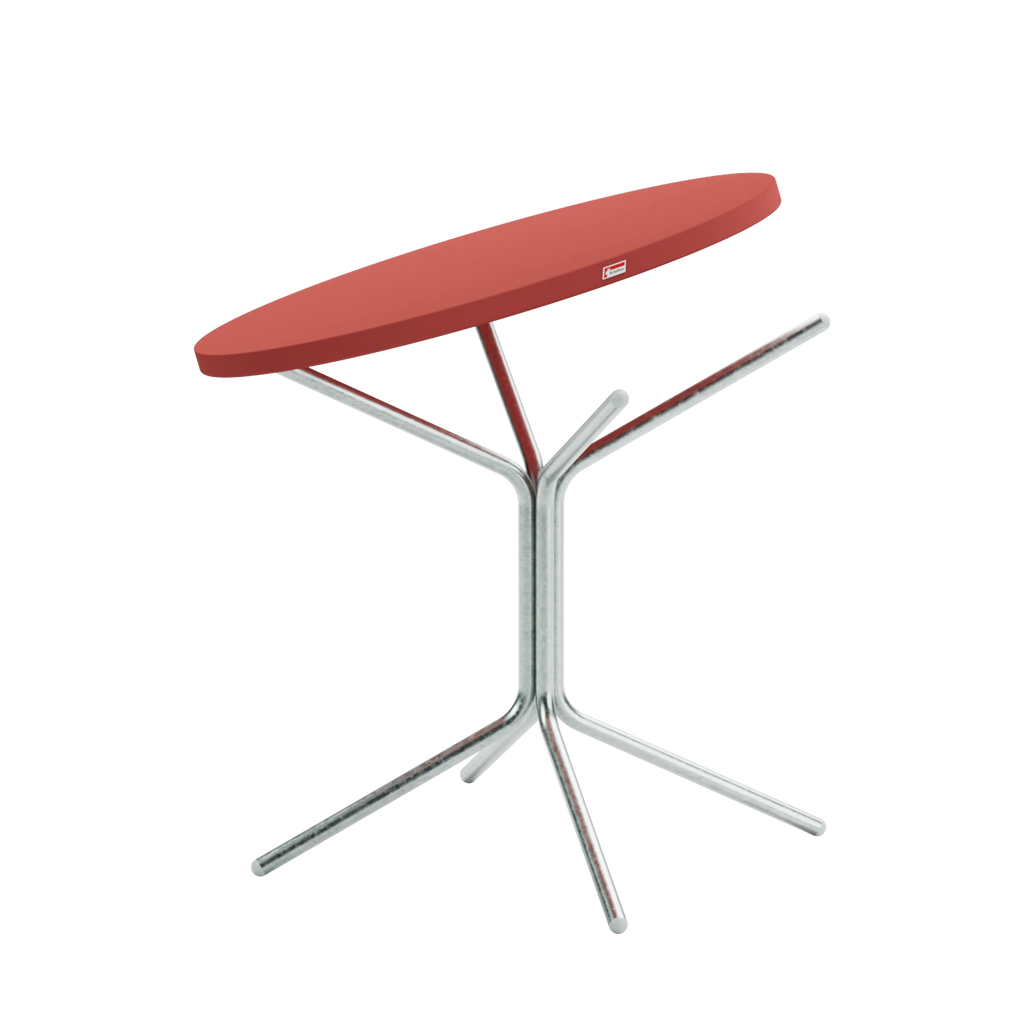 Schaffner PIX Metalltisch (H 72) ø80 Tischplatte hochgeklappt