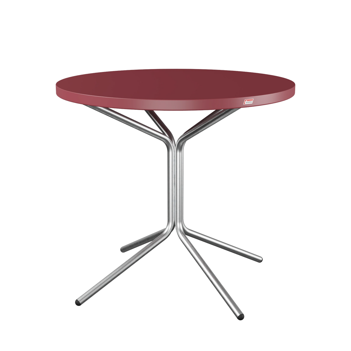 Schaffner PIX Metalltisch (H 72) ø80 feuerverzinkt Bordeaux