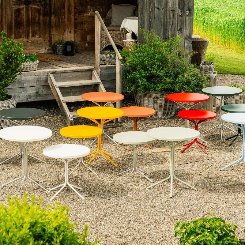 Schaffner PIX Metall-Beistelltisch (H 54) – feuerverzinkt (Fuss) Orange