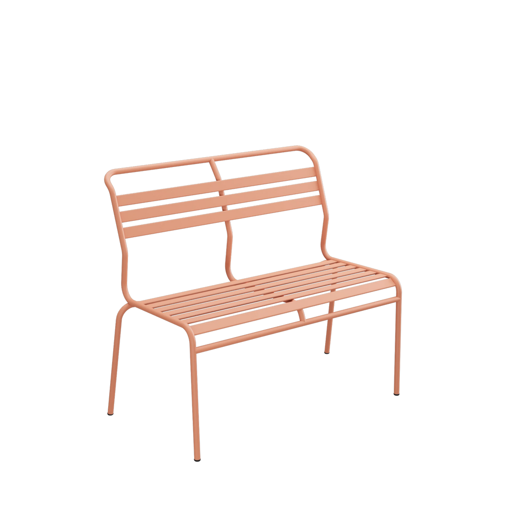 Schaffner Säntis Lättli-Bank 2er beschichtet Terracotta
