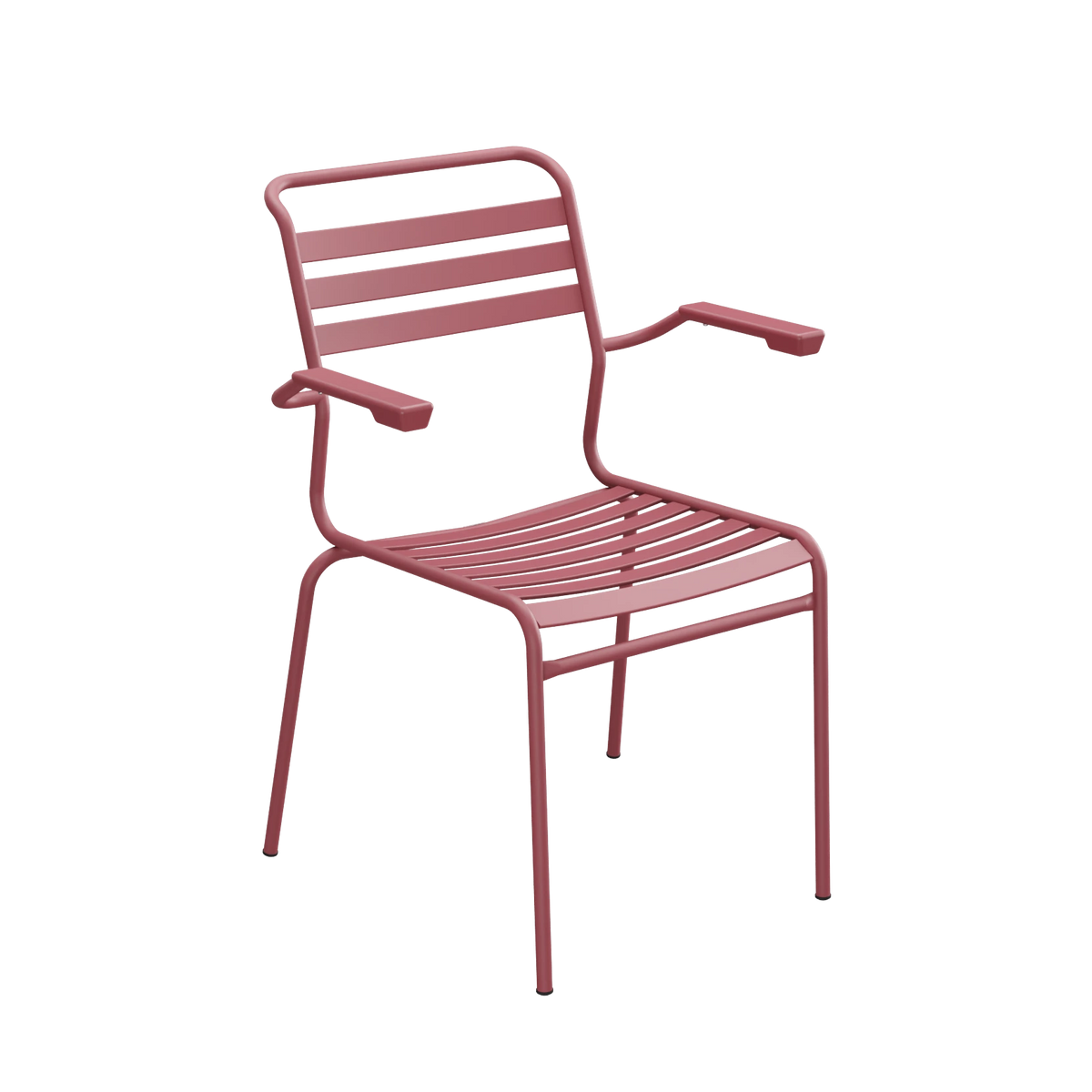 Schaffner Säntis Lättli-Stuhl mit Armlehne beschichtet Bordeaux