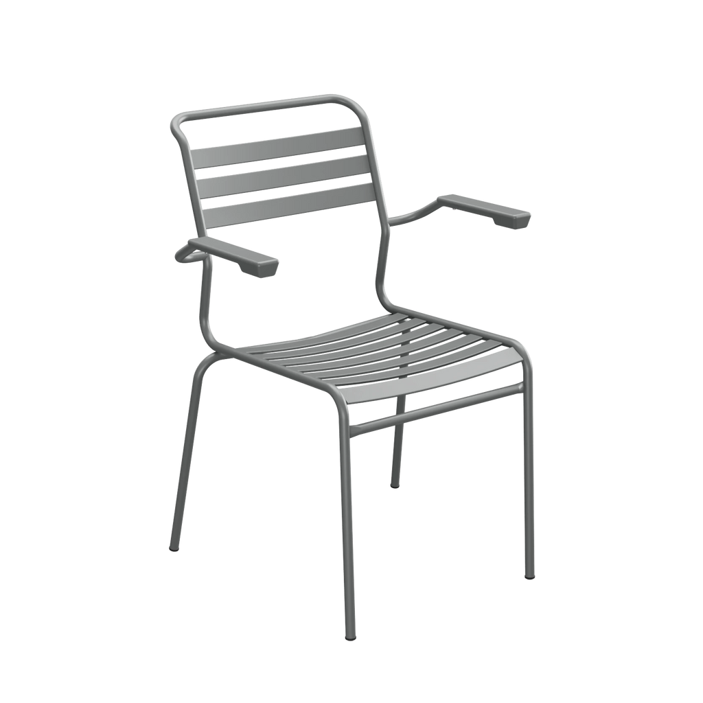 Schaffner Säntis Lättli-Stuhl mit Armlehne beschichtet Graphit