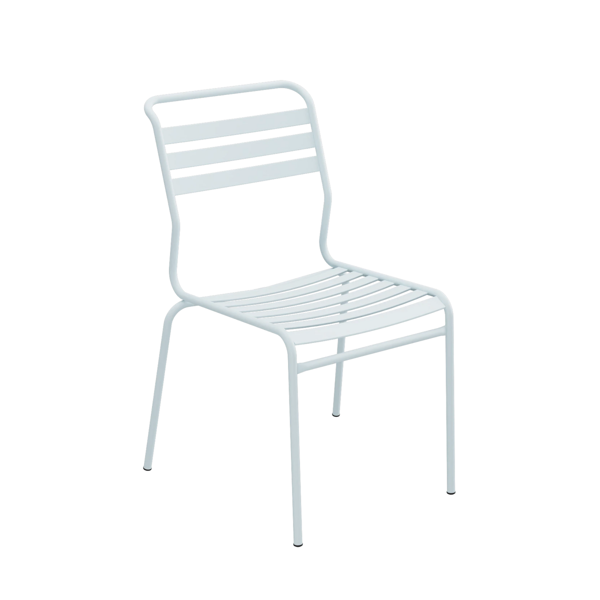Schaffner Säntis Lättli-Stuhl ohne Armlehne beschichtet Pastellblau