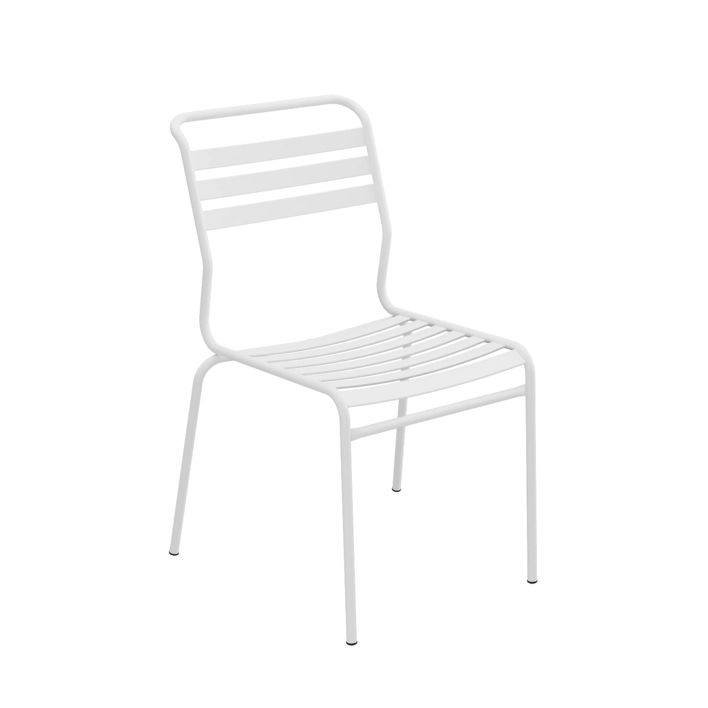 Schaffner Säntis Lättli-Stuhl ohne Armlehne beschichtet Weiss