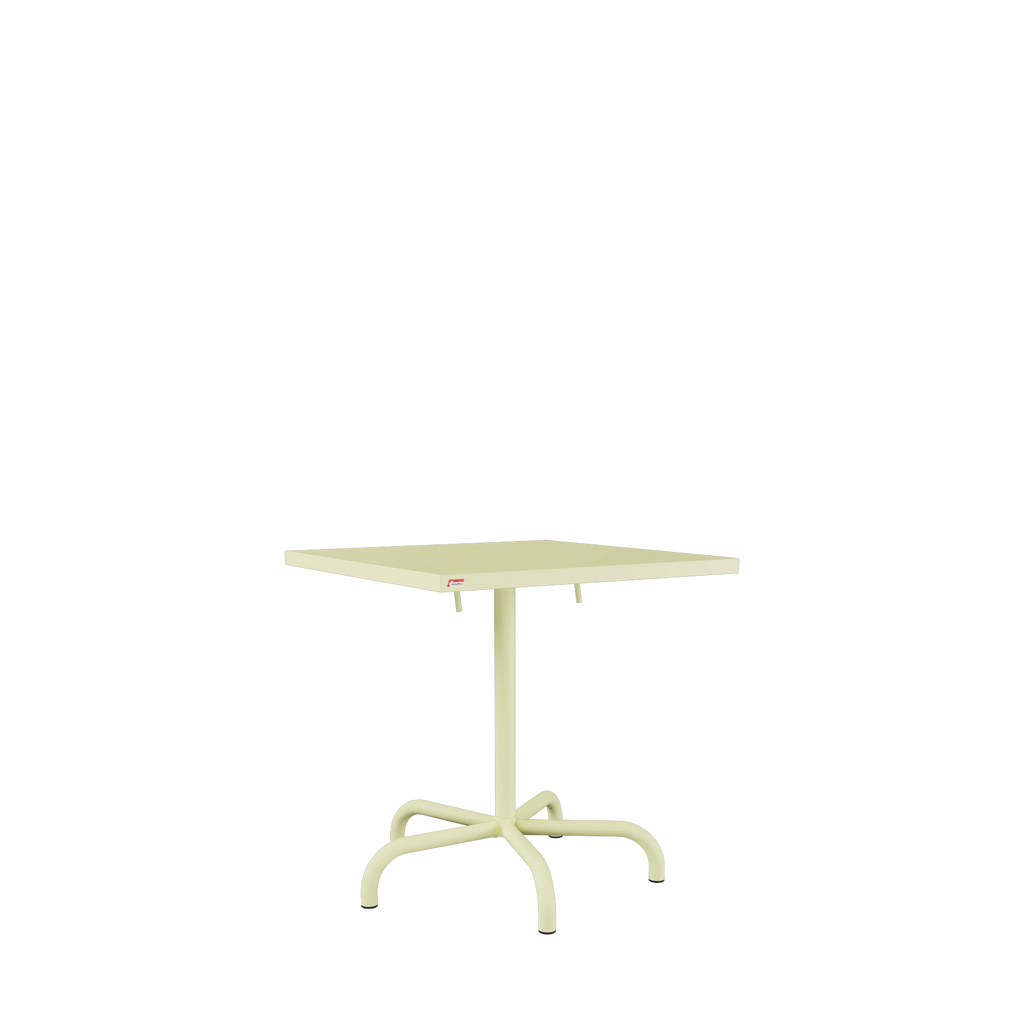 Schaffner Säntis Metalltisch 70x70 beschichtet Buchsbaumgelb