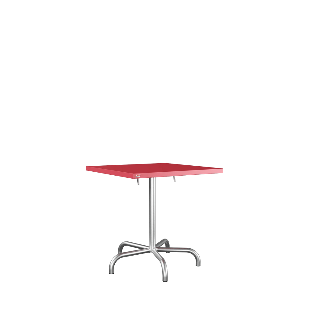 Schaffner Säntis Metalltisch 70x70 feuerverzinkt Ahornrot