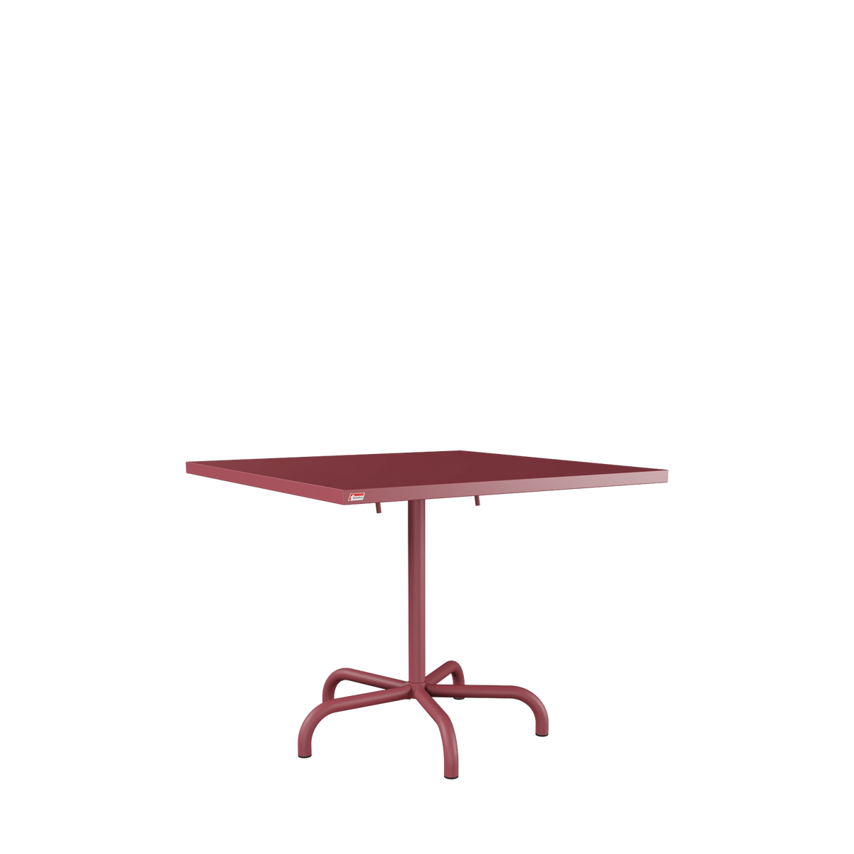 Schaffner Säntis Metalltisch 90x90 beschichtet Bordeaux