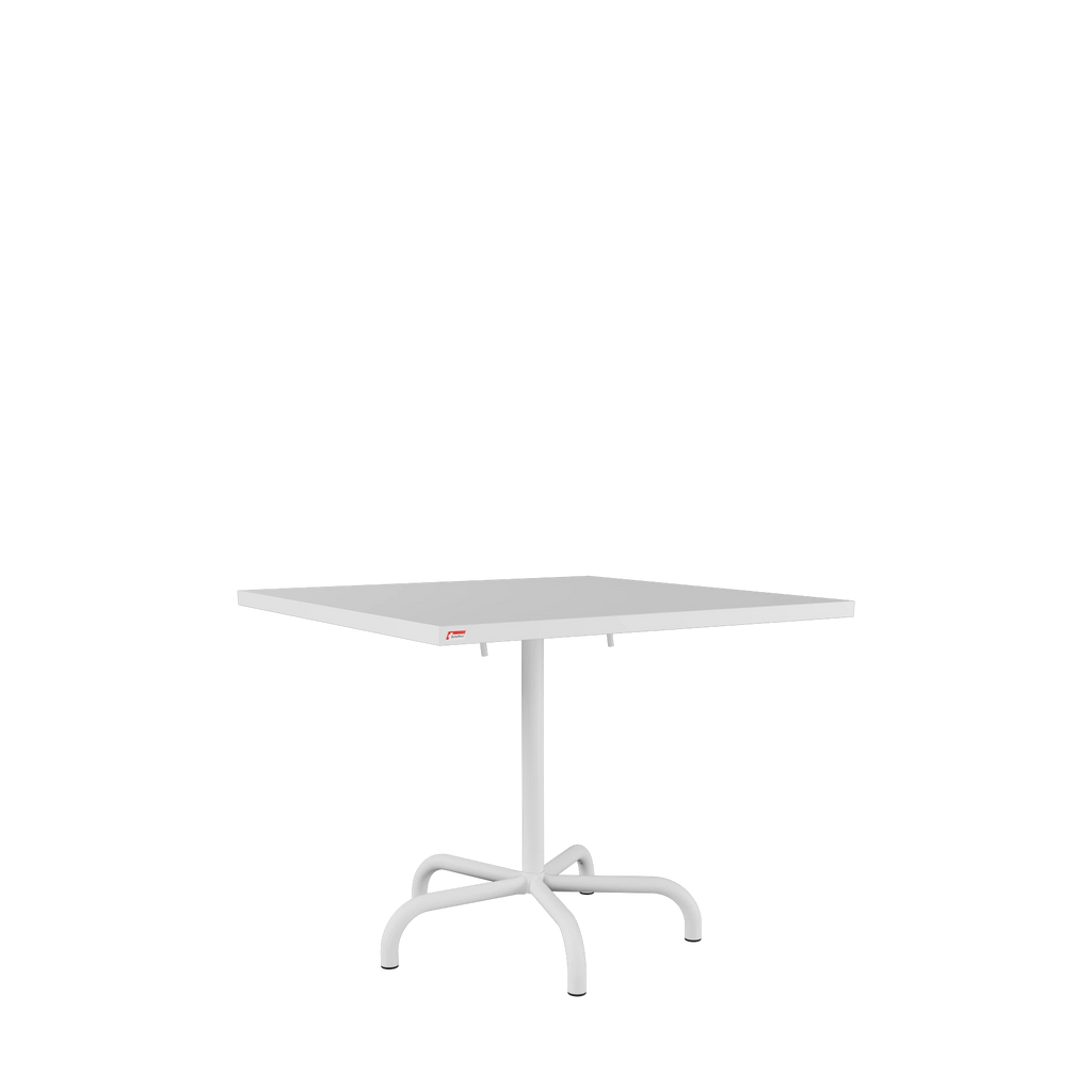 Schaffner Säntis Metalltisch 90x90 beschichtet Weiss