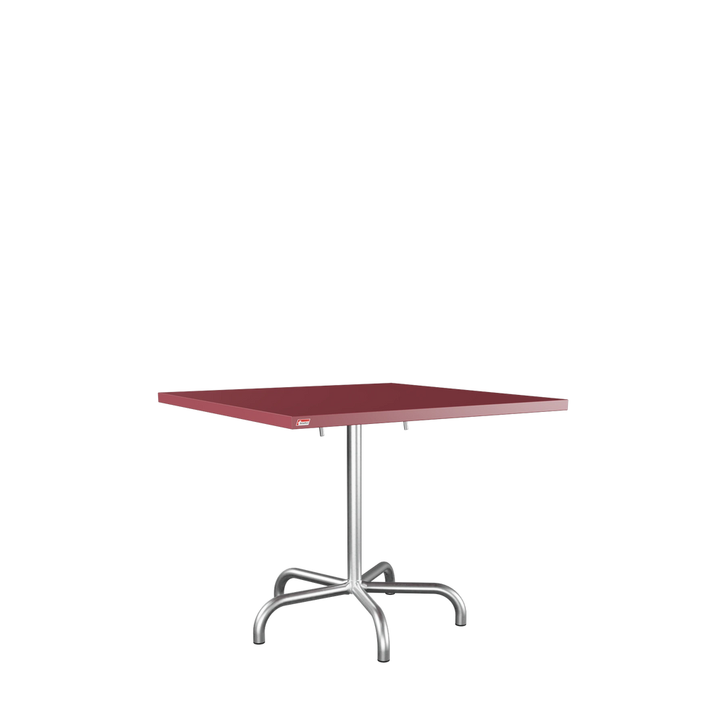 Schaffner Säntis Metalltisch 90x90 feuerverzinkt Bordeaux