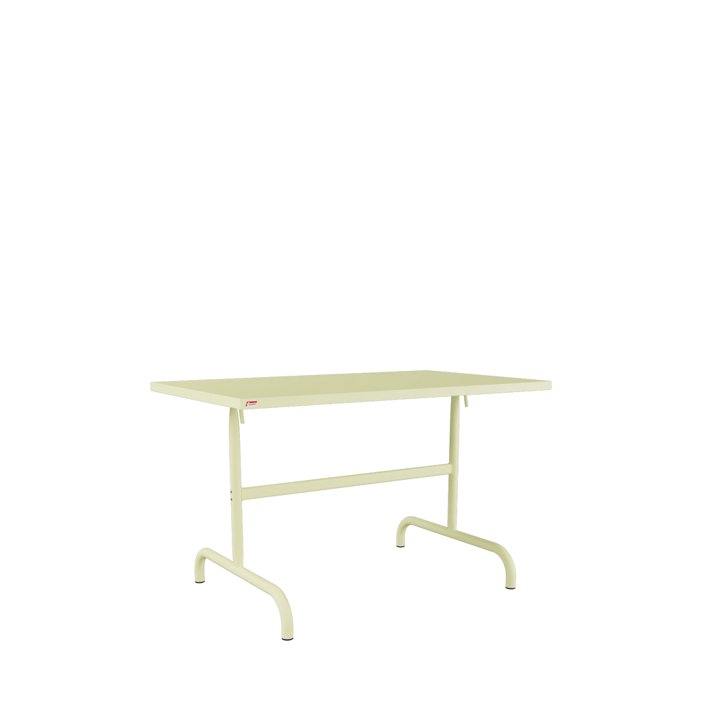 Schaffner Säntis Metalltisch 117x70 beschichtet Buchsbaumgelb