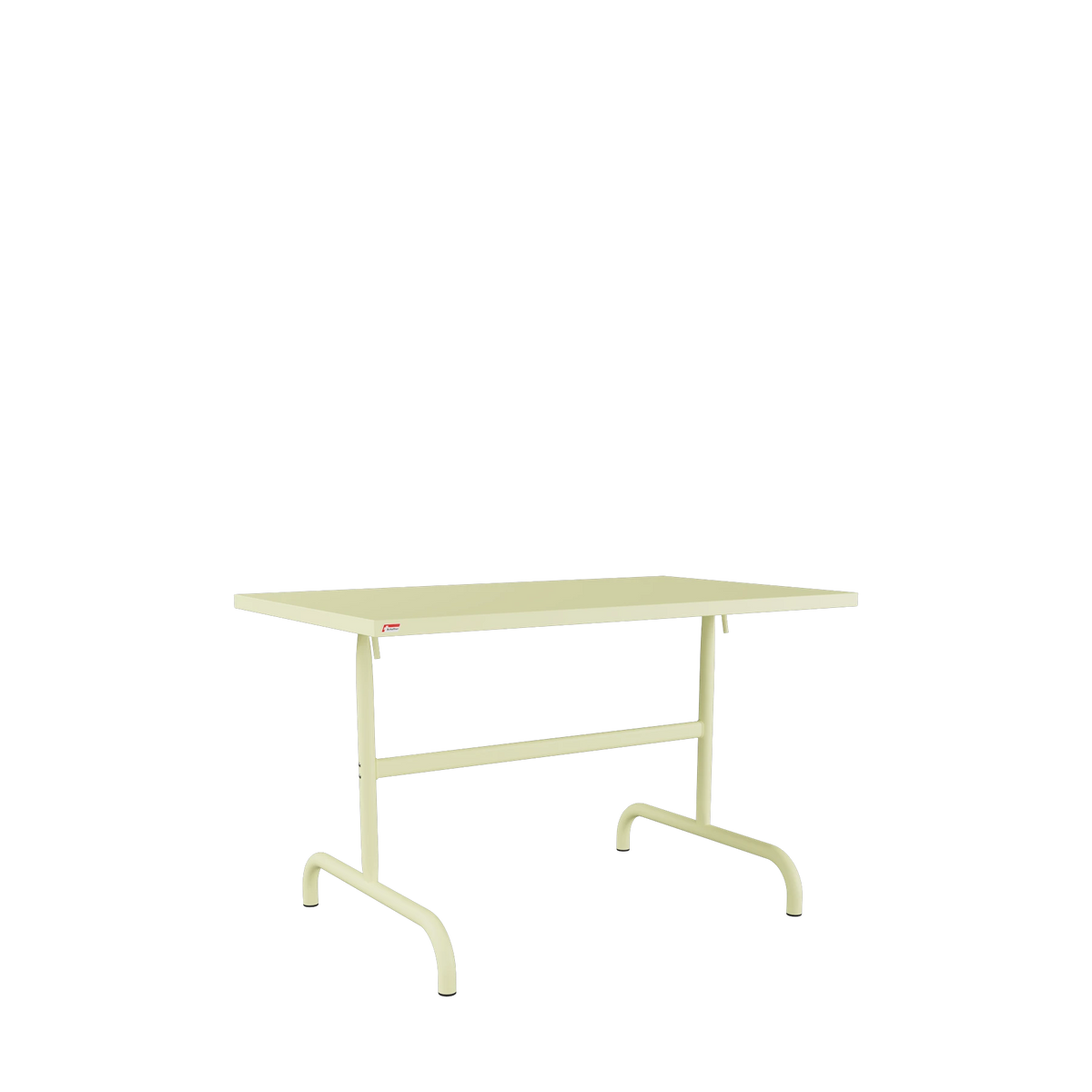 Schaffner Säntis Metalltisch 117x70 beschichtet Buchsbaumgelb