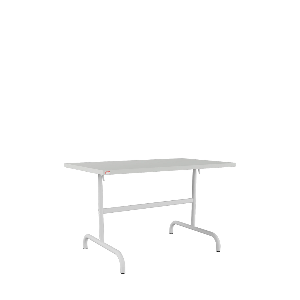 Schaffner Säntis Metalltisch 117x70 beschichtet Alusilber