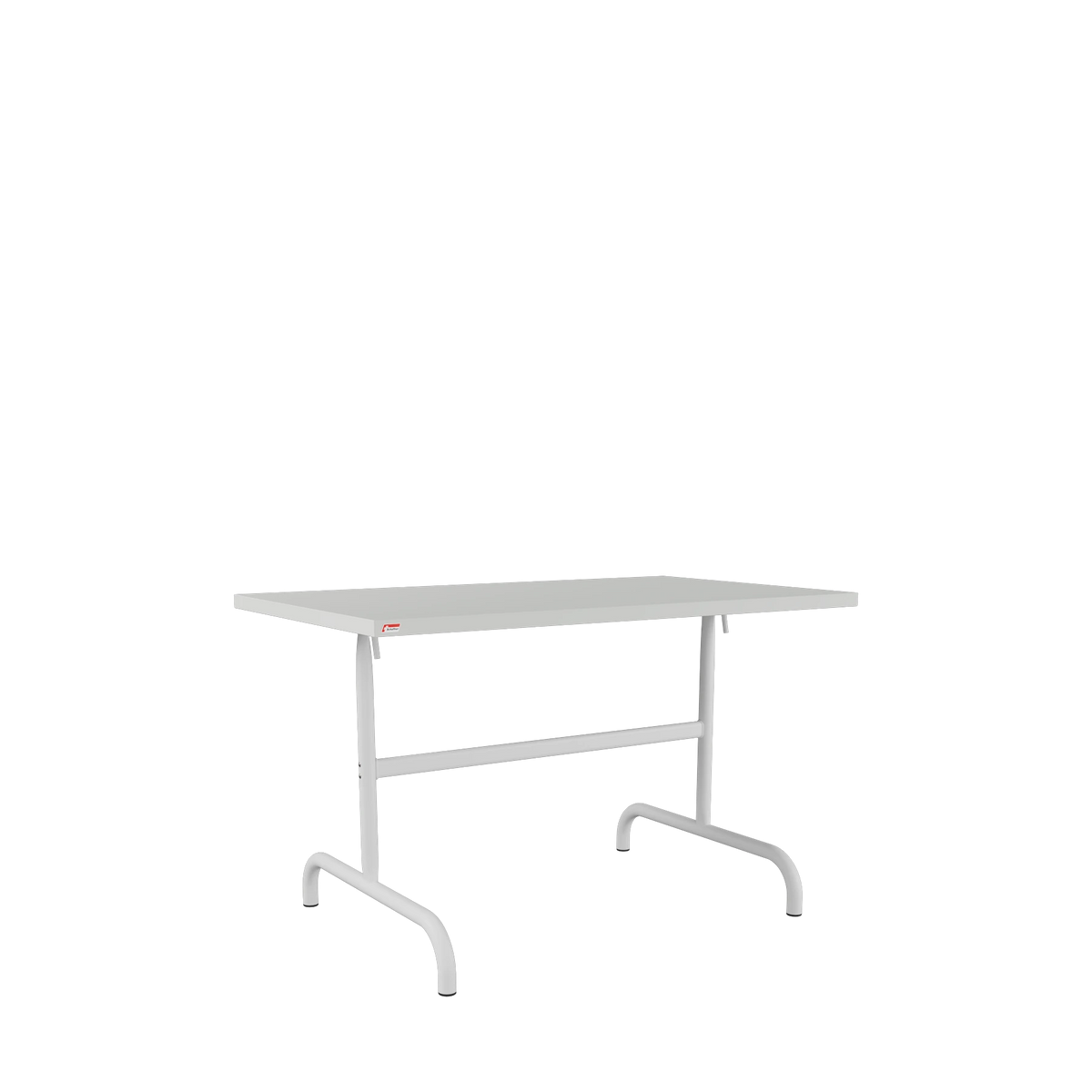Schaffner Säntis Metalltisch 117x70 beschichtet Alusilber