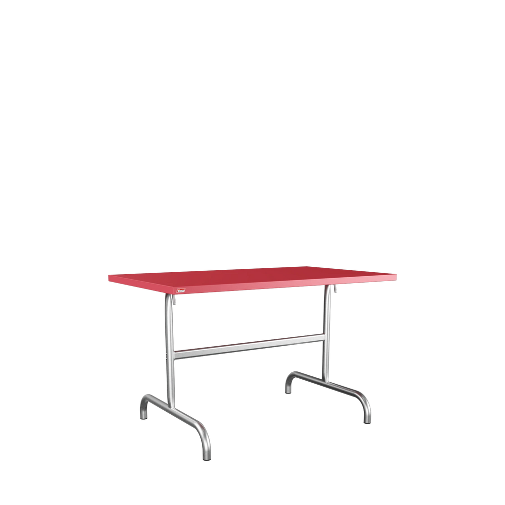 Schaffner Säntis Metalltisch 117x70 feuerverzinkt Ahornrot