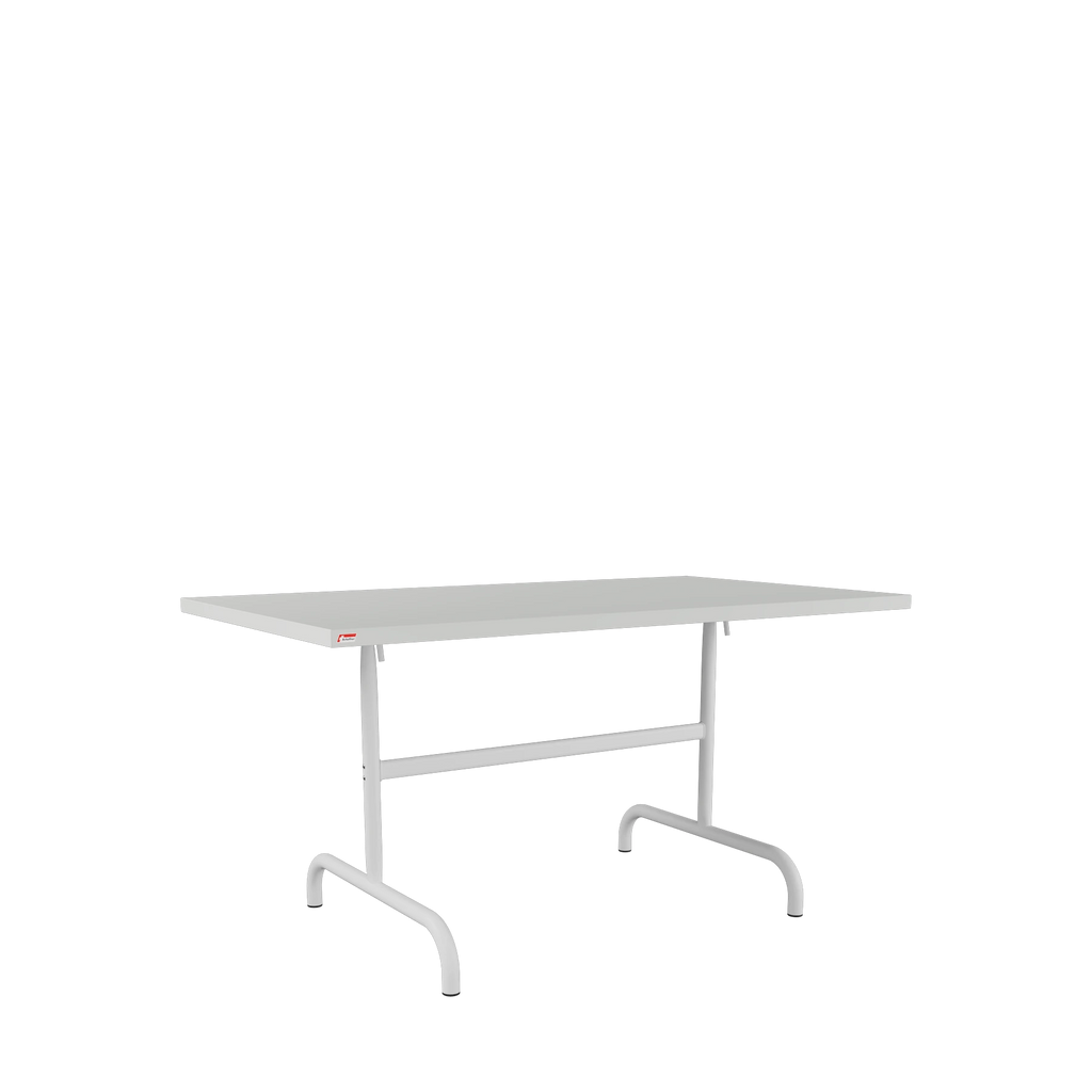 Schaffner Säntis Metalltisch 140x80 beschichtet Alusilber