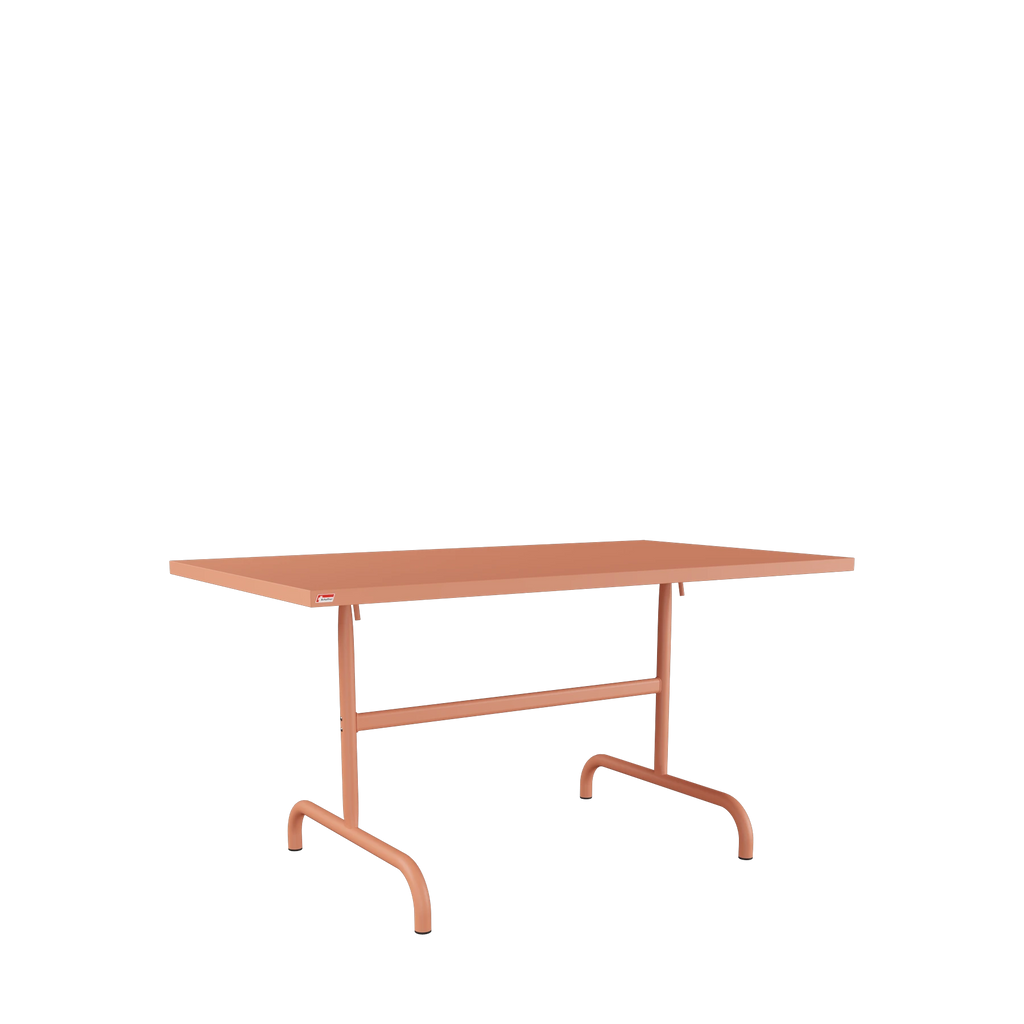 Schaffner Säntis Metalltisch 140x80 beschichtet Terracotta