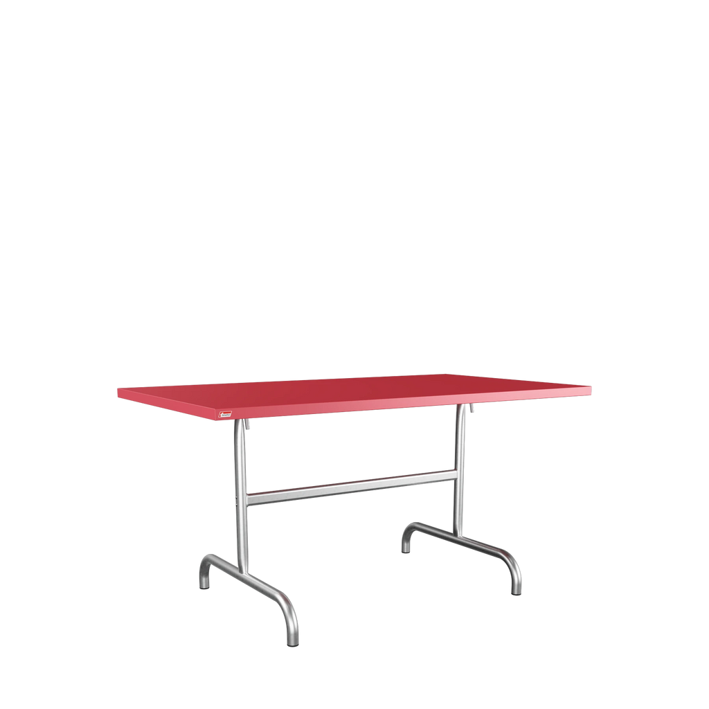 Schaffner Säntis Metalltisch 140x80 feuerverzinkt Ahornrot