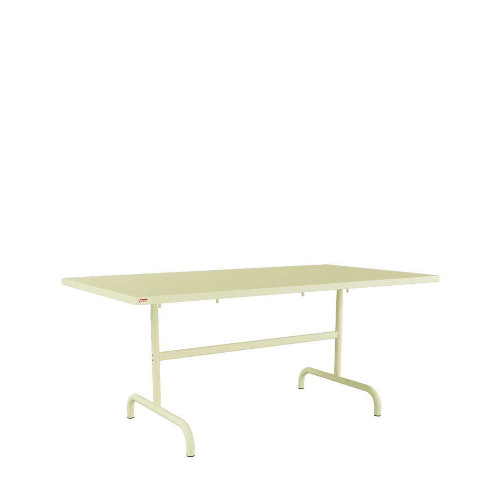 Schaffner Säntis Metalltisch 165x90 beschichtet Buchsbaumgelb