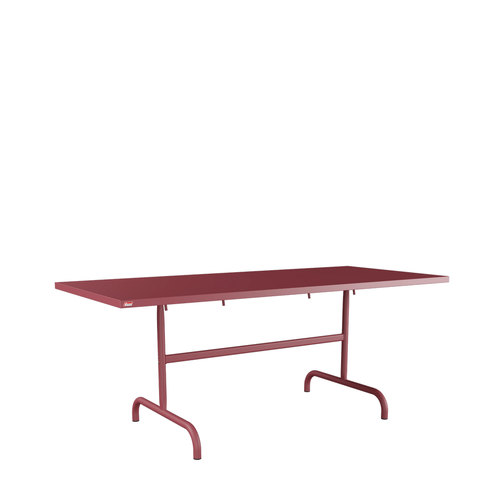 Schaffner Säntis Metalltisch 180x80 beschichtet Bordeaux